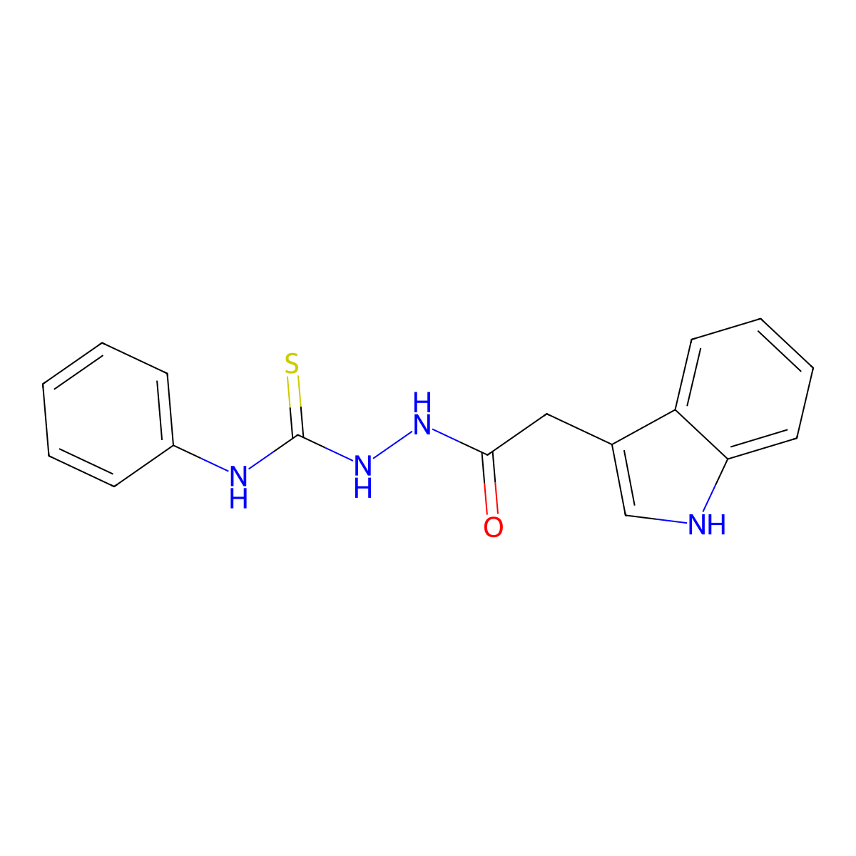 2-[2-(1H-indol-3-yl)acetyl]-N-phenyl-1-hydrazinecarbothioamide molecular structure, CAS 153595-90-5