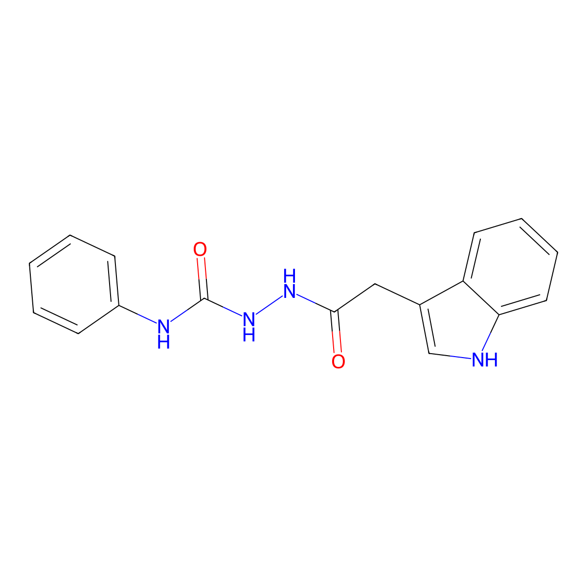 1-[[2-(1H-indol-3-yl)acetyl]amino]-3-phenylurea molecular structure, CAS 153595-99-4