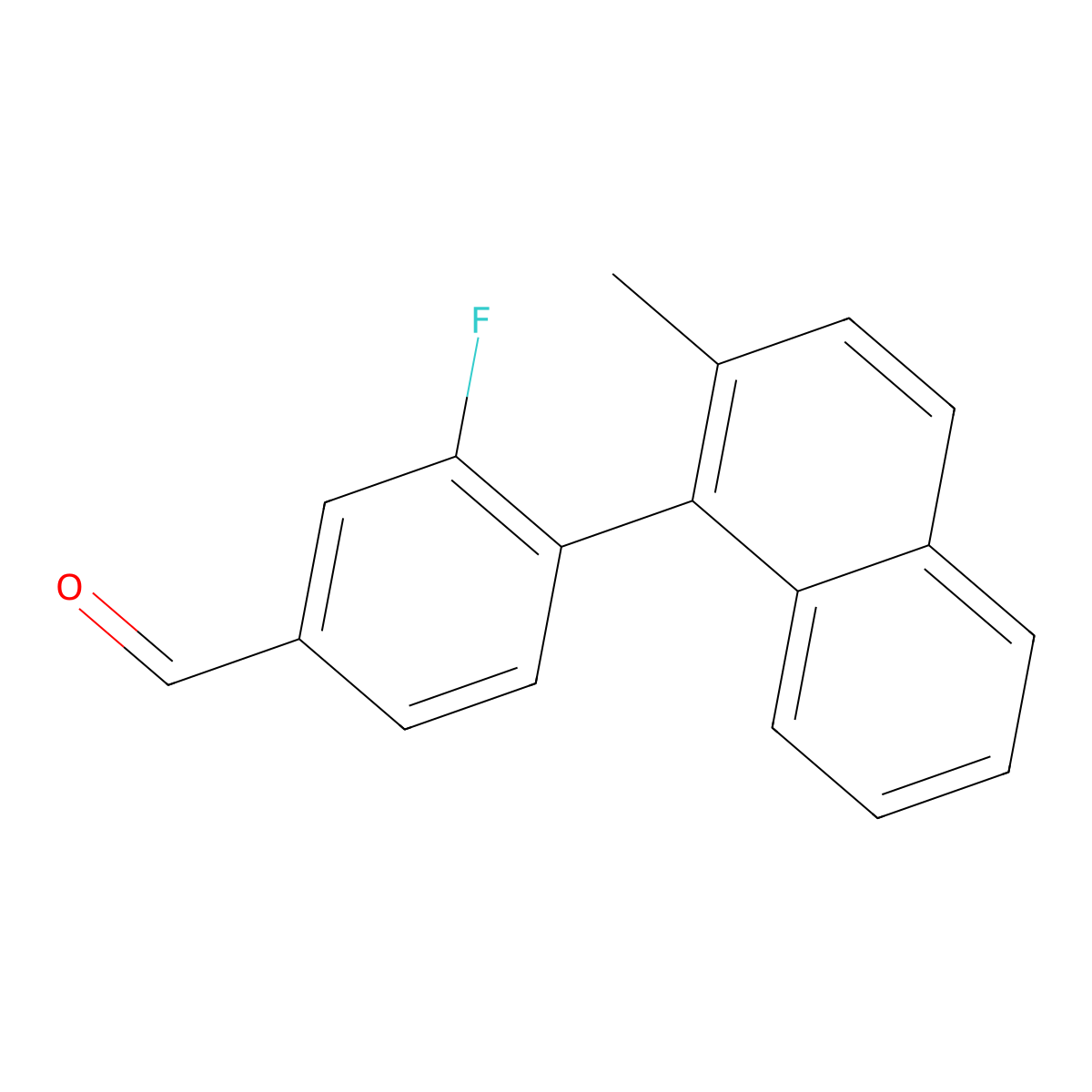 3-Fluoro-4-(2-methyl-1-naphthalenyl)benzaldehyde molecular structure, CAS 1535980-57-4