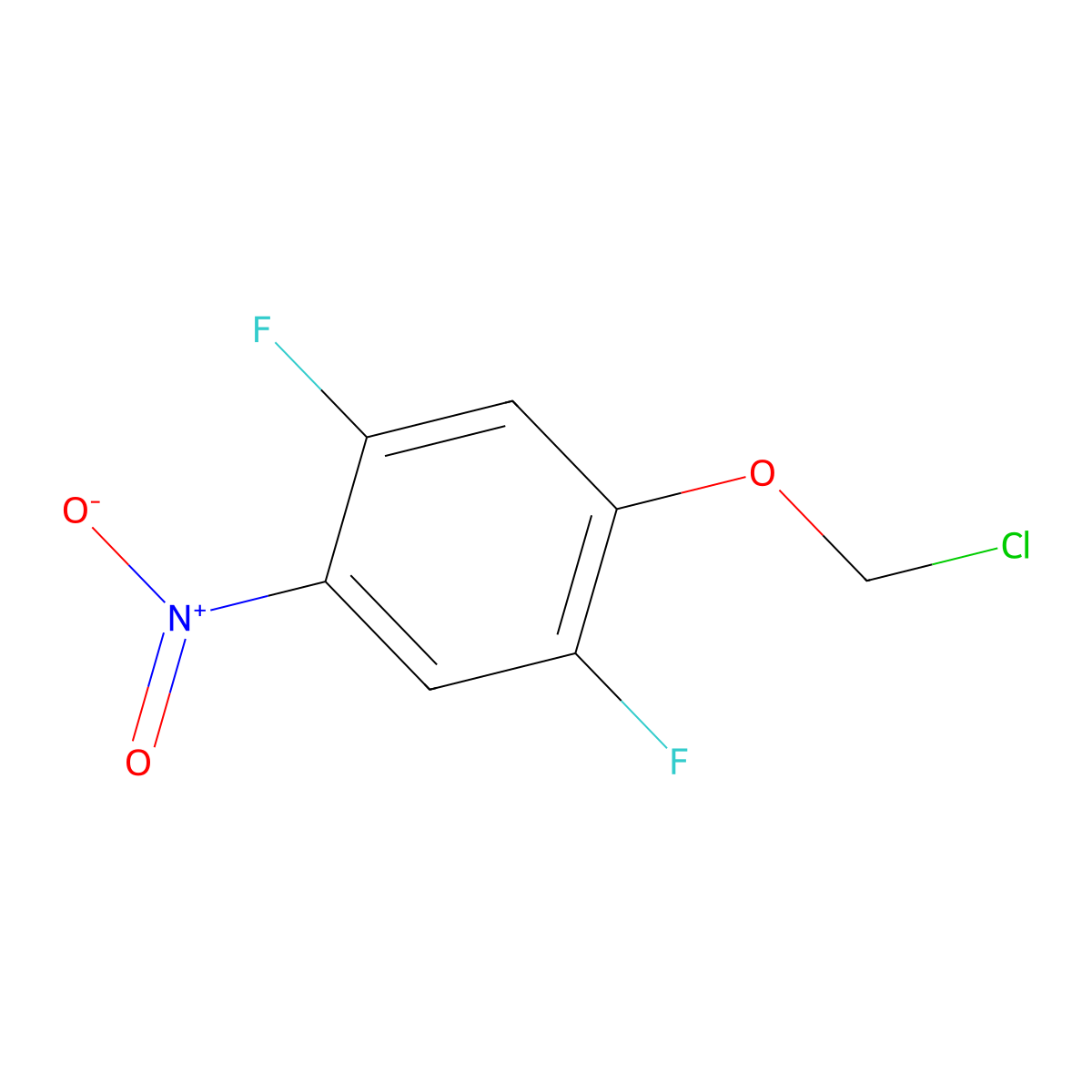 1-(Chloromethoxy)-2,5-difluoro-4-nitrobenzene molecular structure, CAS 1535984-38-3