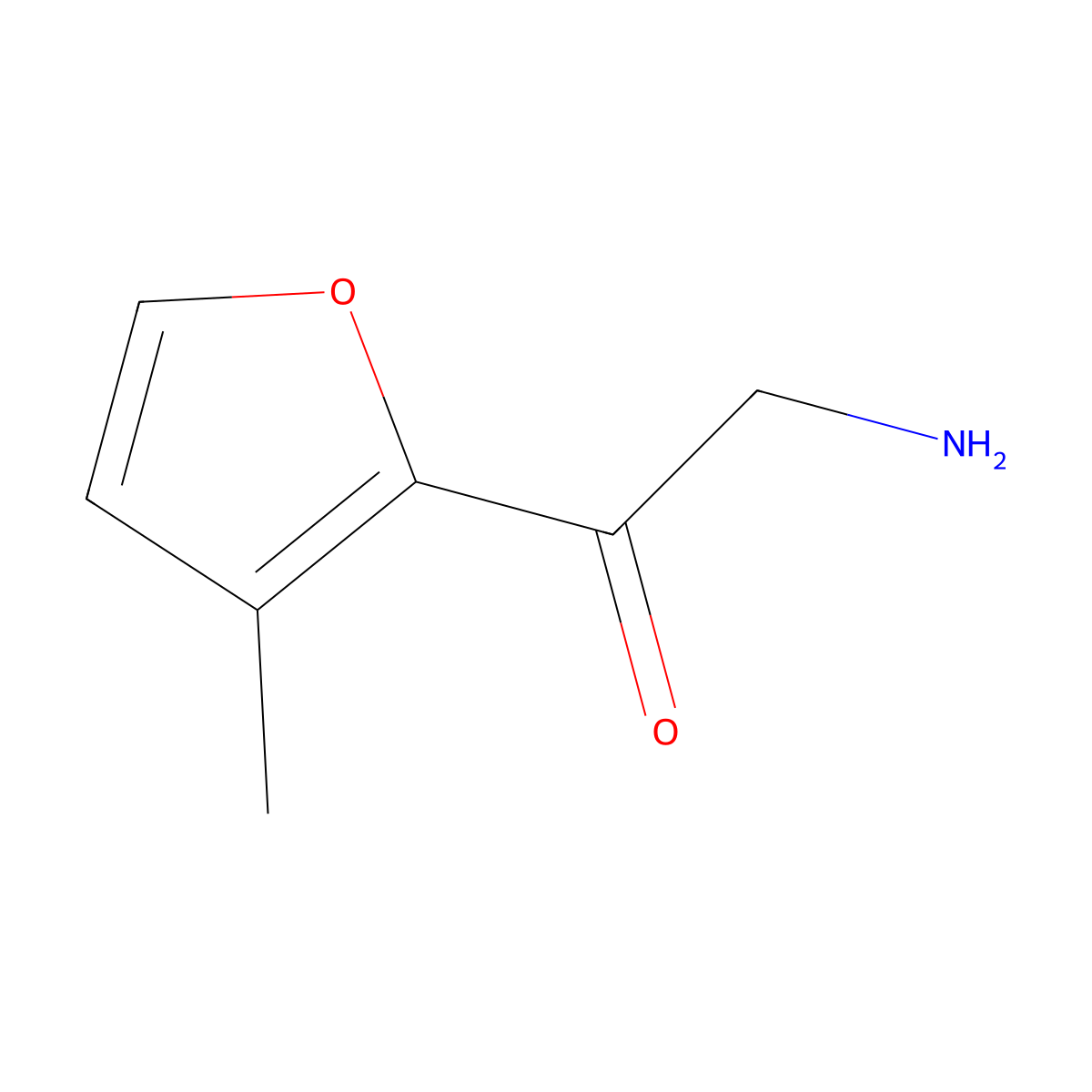 2-Amino-1-(3-methylfuran-2-yl)ethan-1-one molecular structure, CAS 1535991-58-2