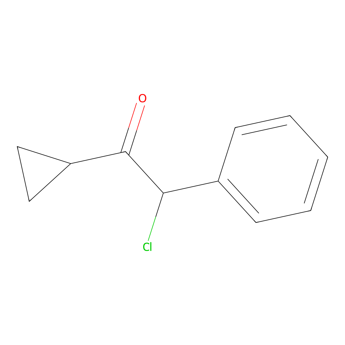 2-Chloro-1-cyclopropyl-2-phenylethan-1-one molecular structure, CAS 1535994-87-6