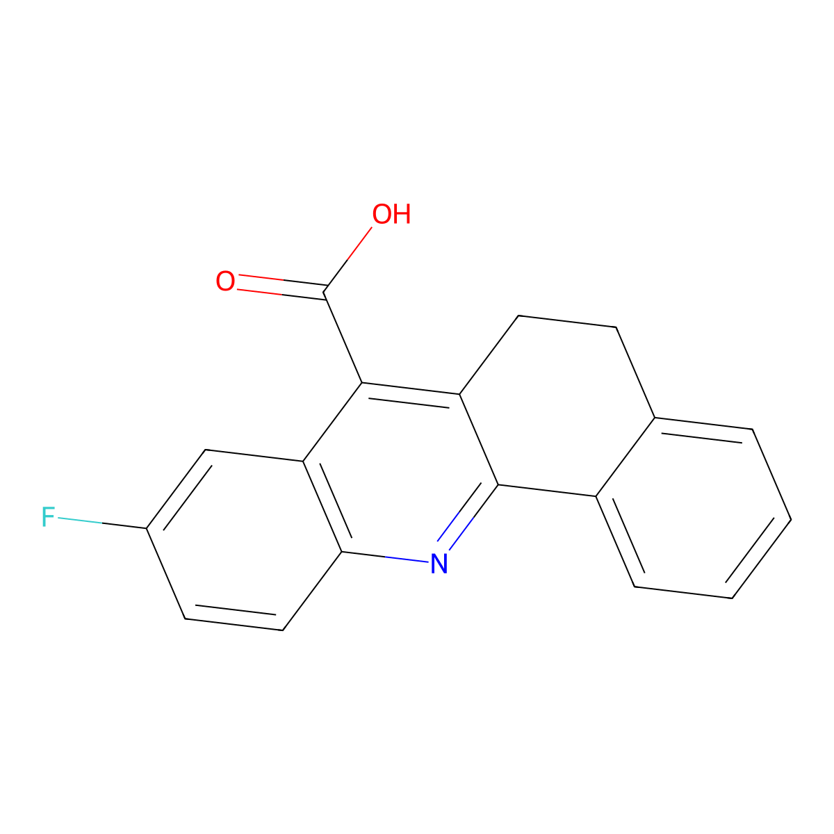 9-Fluoro-5,6-dihydrobenzo[c]acridine-7-carboxylic acid molecular structure, CAS 1536-29-4