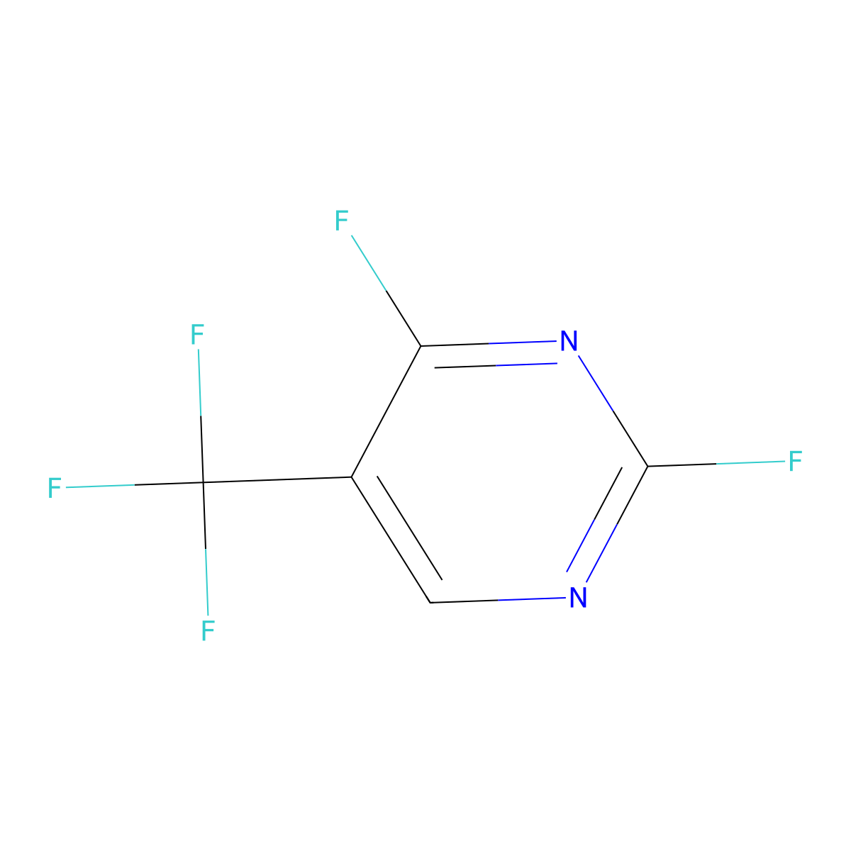2,4-Difluoro-5-(trifluoromethyl)pyrimidine molecular structure, CAS 153600-17-0
