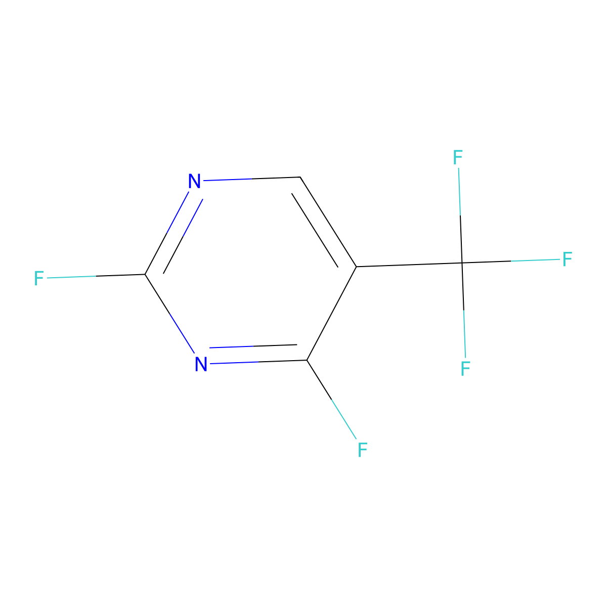 2,4-Difluoro-5-(trifluoromethyl)pyrimidine molecular structure, CAS 153600-17-0