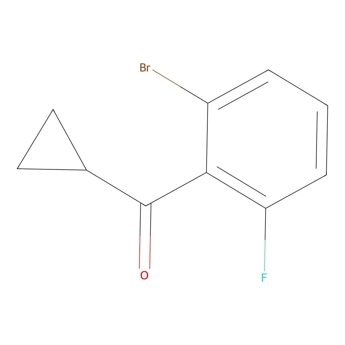 (2-Bromo-6-fluorophenyl)cyclopropylmethanone molecular structure, CAS 1536003-45-8