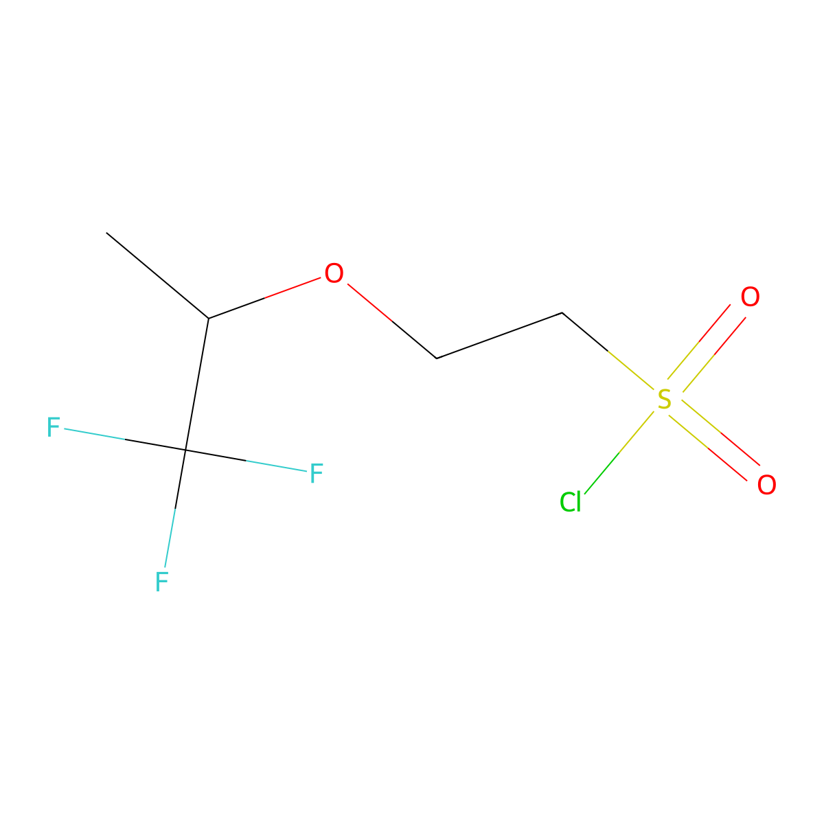 2-[(1,1,1-Trifluoropropan-2-yl)oxy]ethane-1-sulfonyl chloride molecular structure, CAS 1536004-18-8