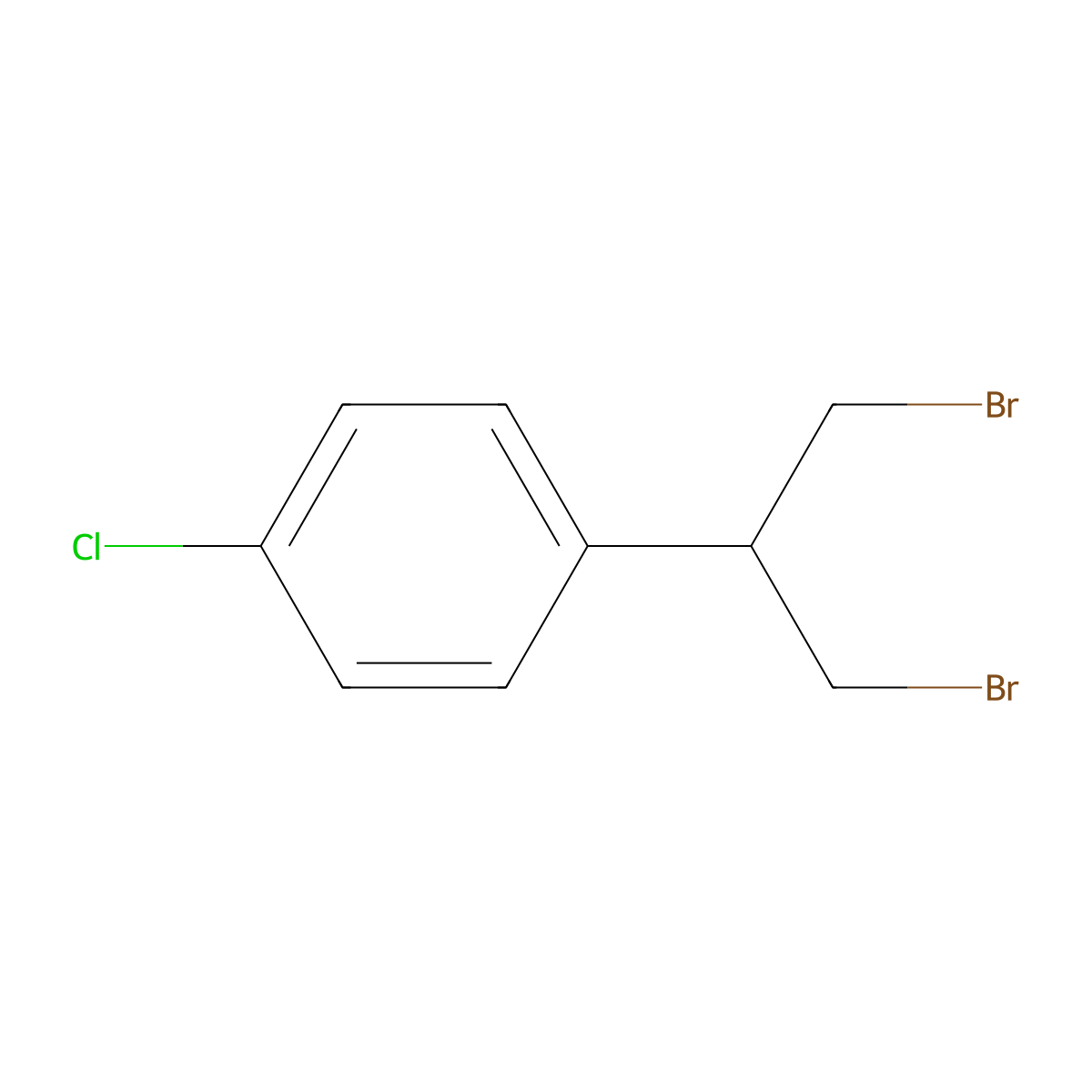1-Chloro-4-(1,3-dibromopropan-2-yl)benzene molecular structure, CAS 1536023-37-6