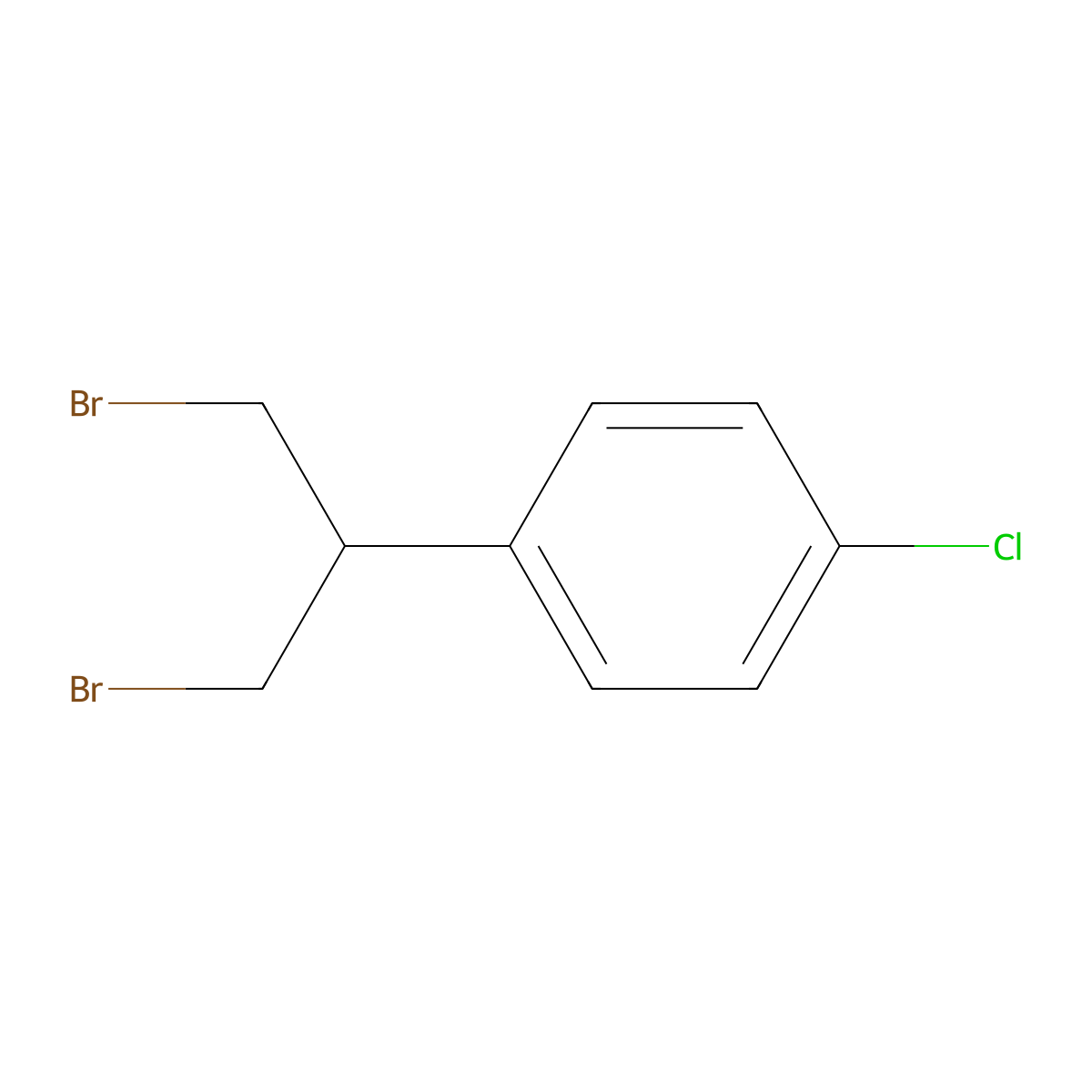 1-Chloro-4-(1,3-dibromopropan-2-yl)benzene molecular structure, CAS 1536023-37-6