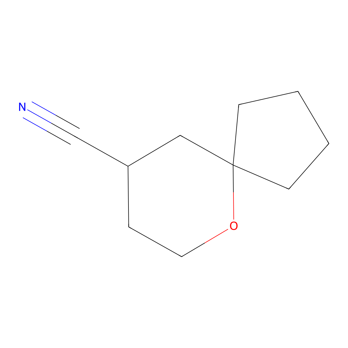6-Oxaspiro[4.5]decane-9-carbonitrile molecular structure, CAS 1536036-80-2