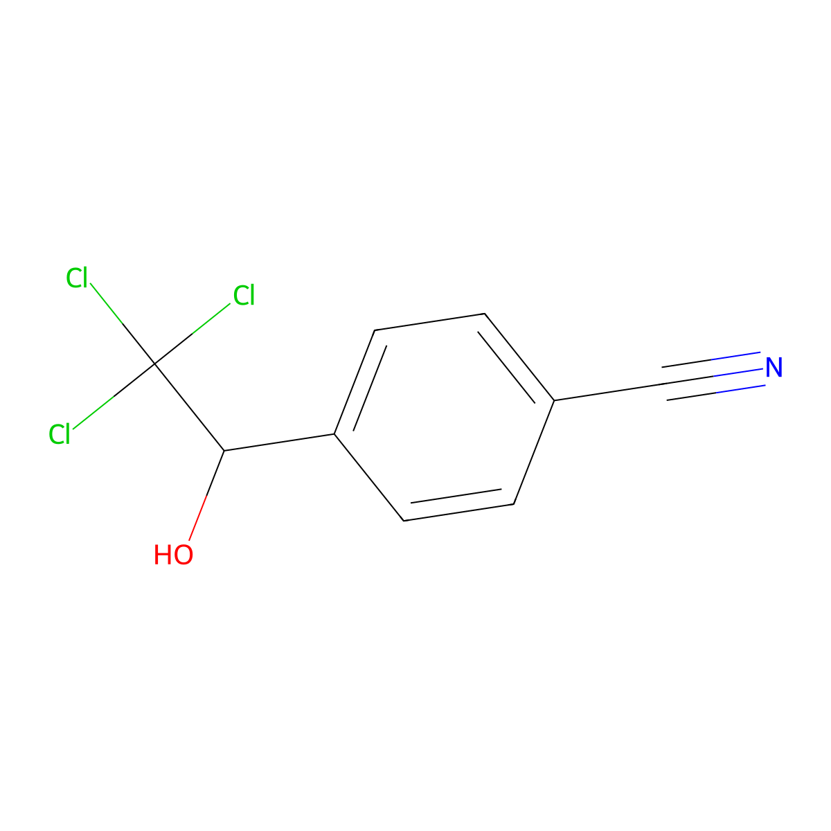 4-(2,2,2-Trichloro-1-hydroxyethyl)benzonitrile molecular structure, CAS 1536074-94-8