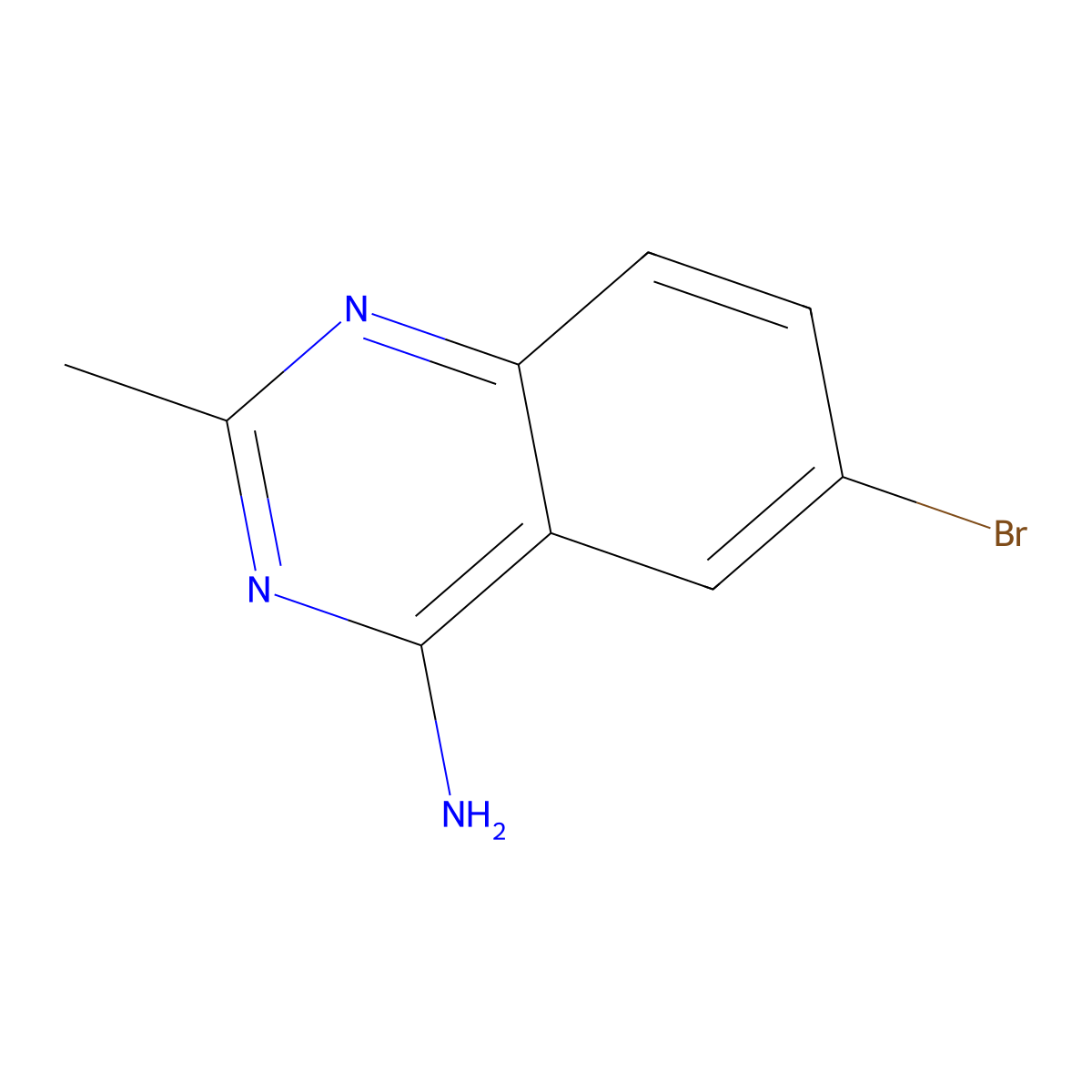 6-Bromo-2-methylquinazolin-4-amine molecular structure, CAS 1536086-83-5