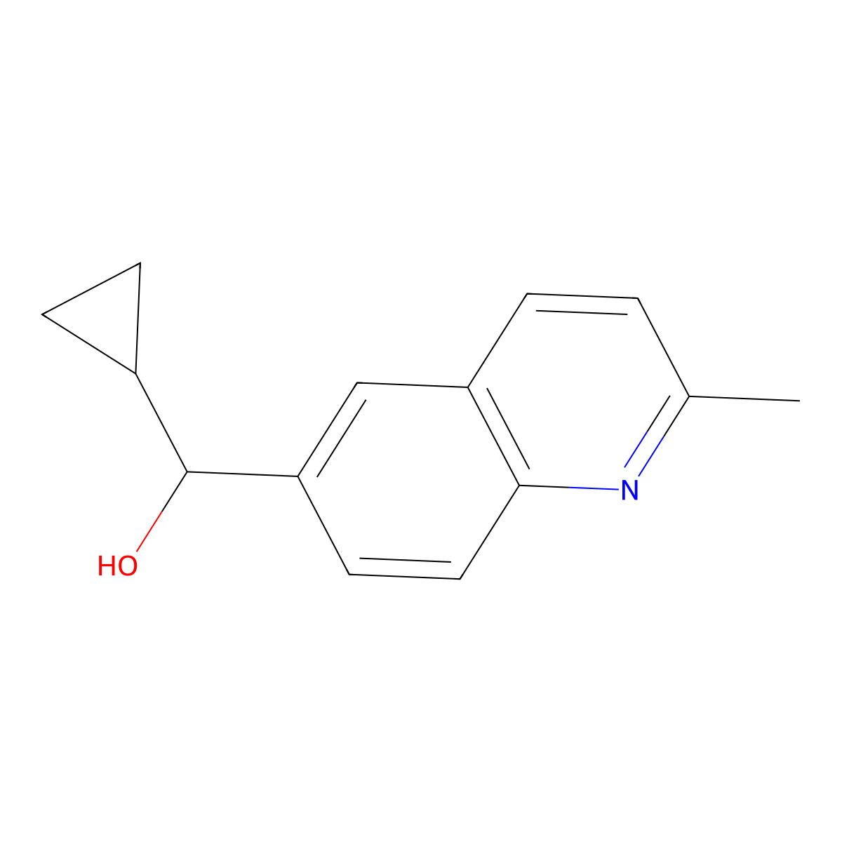 alpha-Cyclopropyl-2-methyl-6-quinolinemethanol molecular structure, CAS 1536093-49-8