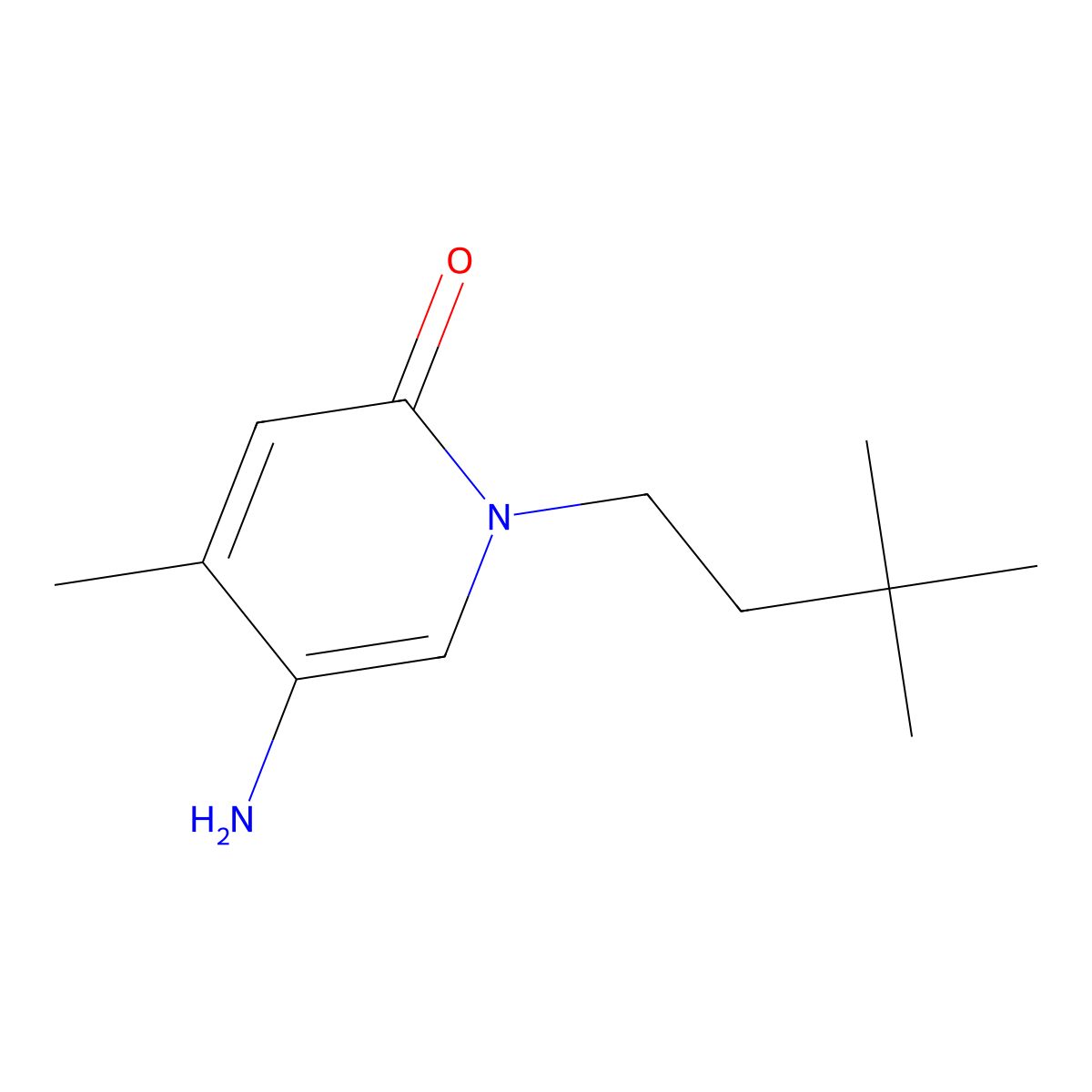 5-Amino-1-(3,3-dimethylbutyl)-4-methylpyridin-2(1h)-one molecular structure, CAS 1536095-99-4