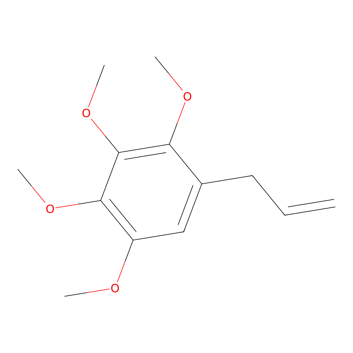 1-Allyl-2,3,4,5-tetramethoxybenzene molecular structure, CAS 15361-99-6