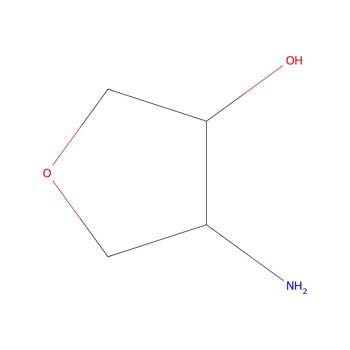 (3R,4R)-4-Aminooxolan-3-ol molecular structure, CAS 153610-11-8