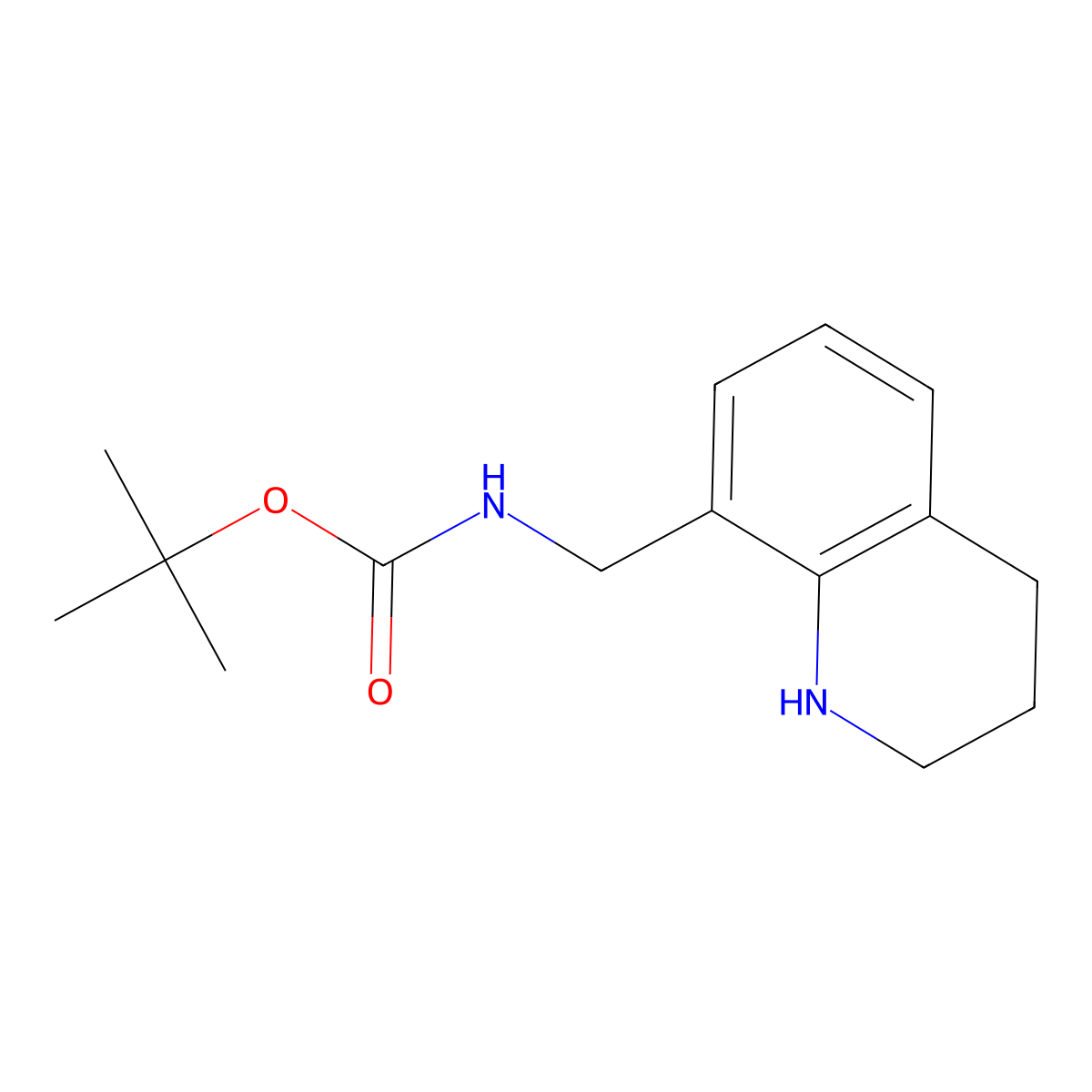 tert-butyl N-[(1,2,3,4-tetrahydroquinolin-8-yl)methyl]carbamate molecular structure, CAS 1536115-05-5