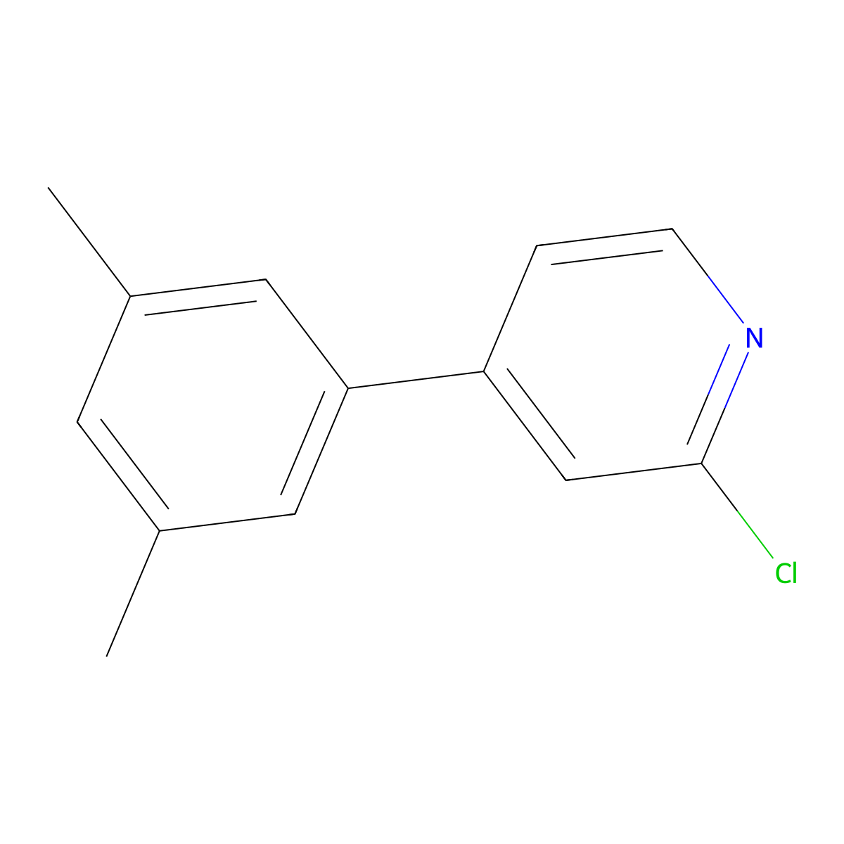 2-Chloro-4-(3,5-dimethylphenyl)pyridine molecular structure, CAS 1536116-67-2