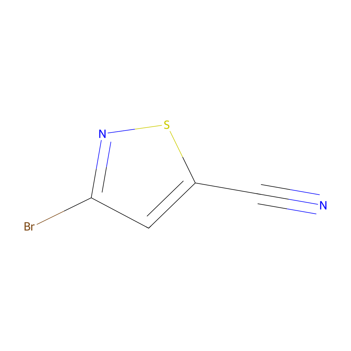 3-Bromoisothiazole-5-carbonitrile molecular structure, CAS 1536117-21-1