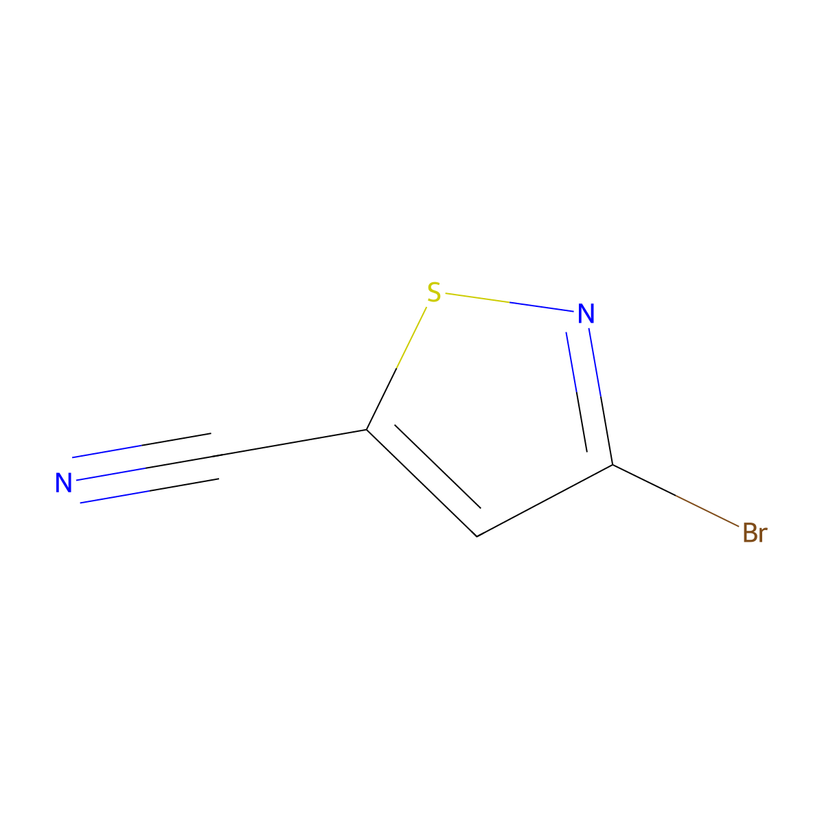 3-Bromoisothiazole-5-carbonitrile molecular structure, CAS 1536117-21-1