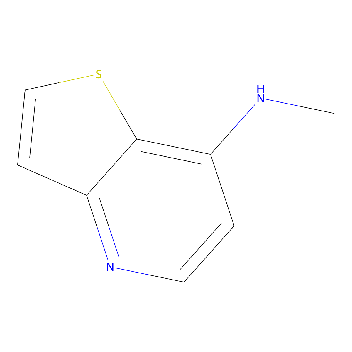 N-methylthieno[3,2-b]pyridin-7-amine molecular structure, CAS 1536121-81-9