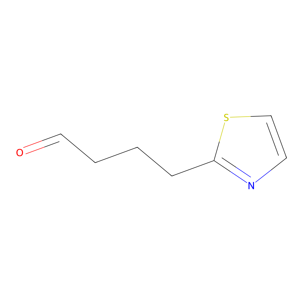 4-(1,3-Thiazol-2-YL)butanal molecular structure, CAS 1536136-82-9