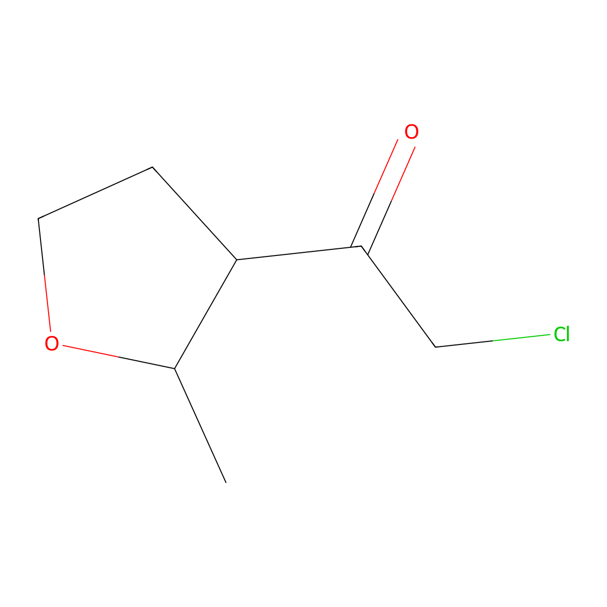 2-Chloro-1-(2-methyloxolan-3-yl)ethanone molecular structure, CAS 1536138-67-6