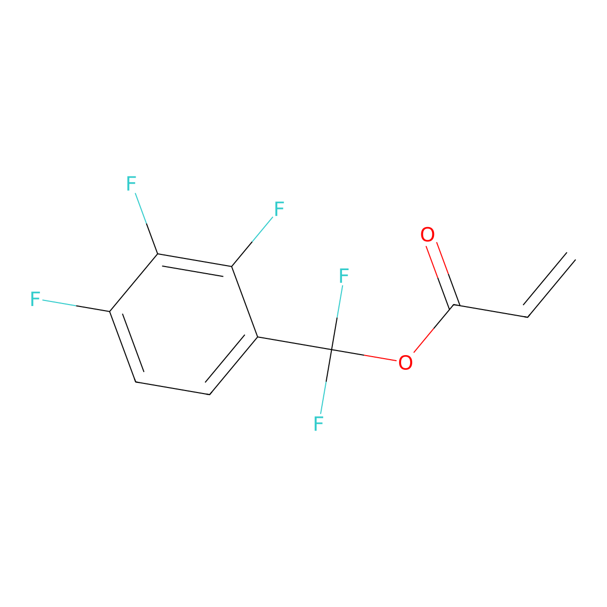Difluoro(2,3,4-trifluorophenyl)methyl prop-2-enoate molecular structure, CAS 153614-61-0