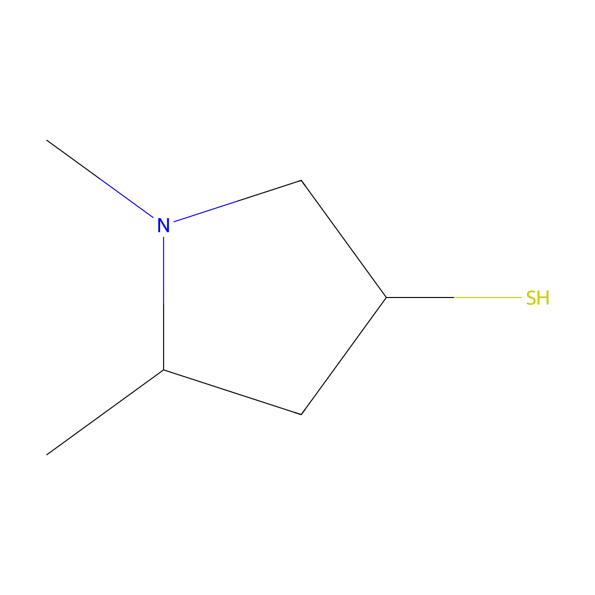 1,5-Dimethylpyrrolidine-3-thiol molecular structure, CAS 1536145-81-9