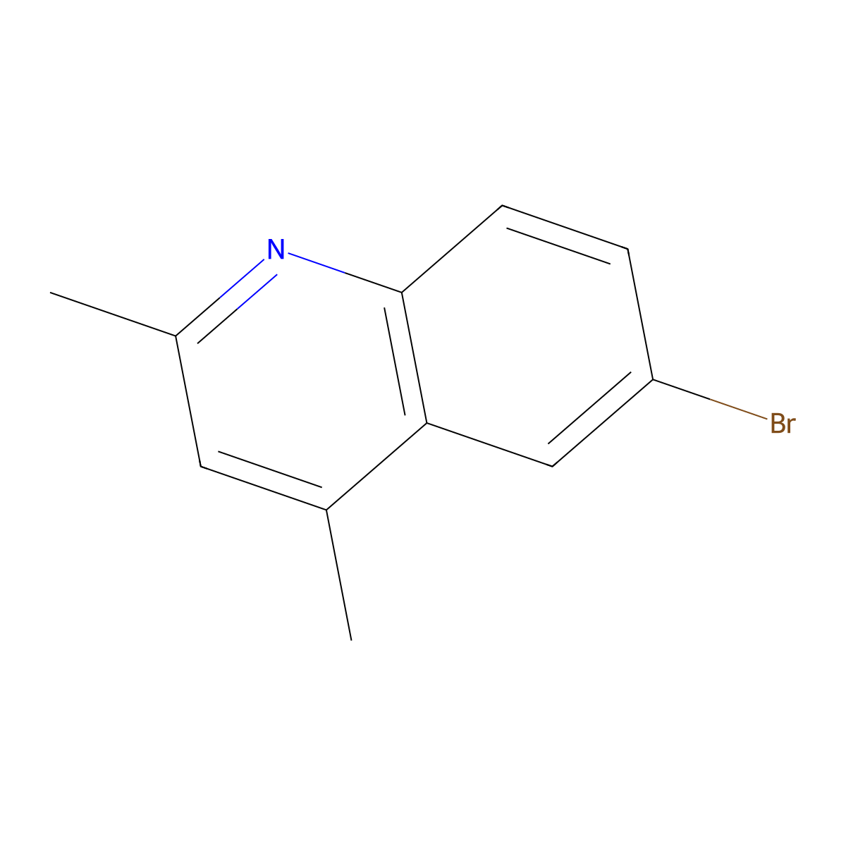 6-Bromo-2,4-dimethylquinoline molecular structure, CAS 1536150-05-6