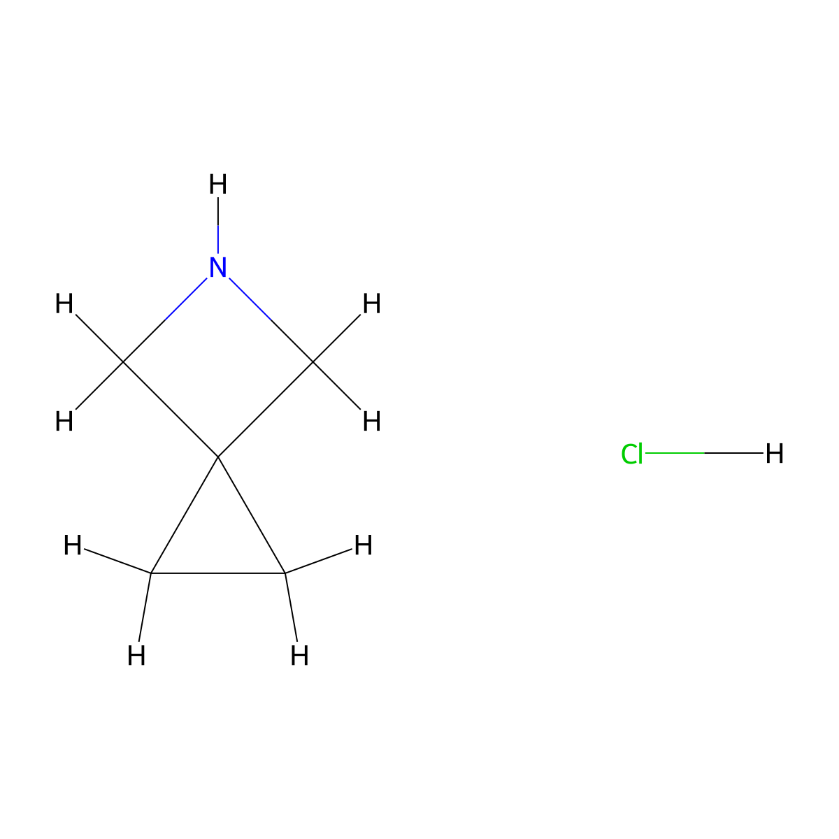 5-Azaspiro[2.3]hexane hydrochloride molecular structure, CAS 1536169-63-7