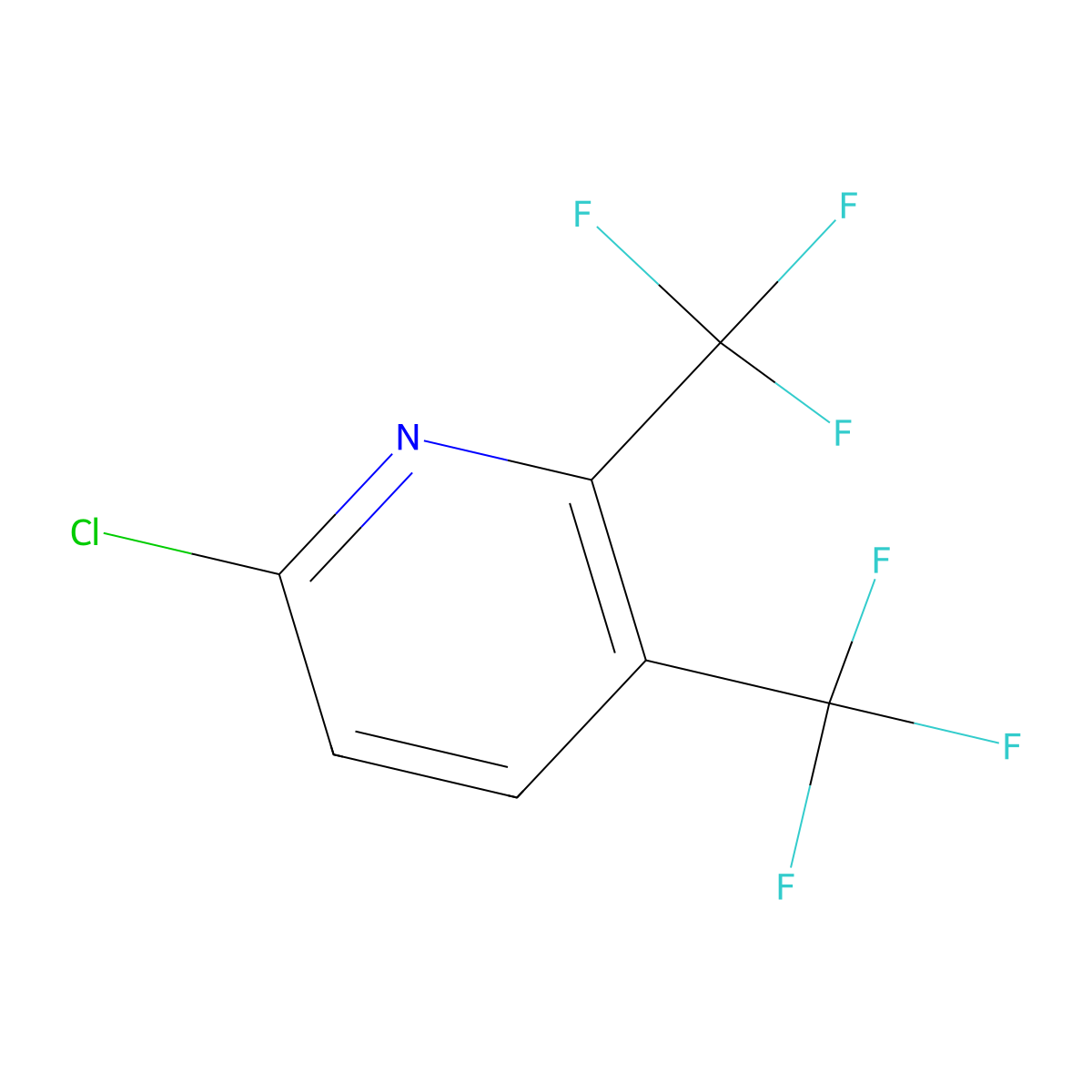 6-Chloro-2,3-bis(trifluoromethyl)pyridine molecular structure, CAS 153617-04-0