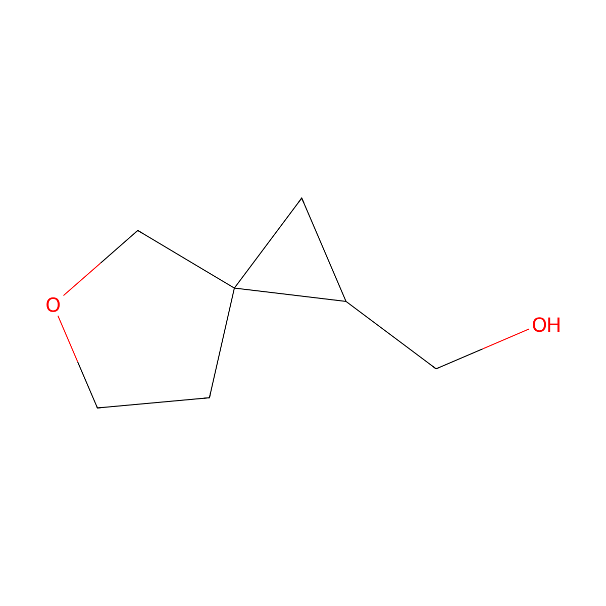5-Oxaspiro(2.4)heptan-1-ylmethanol molecular structure, CAS 1536181-23-3