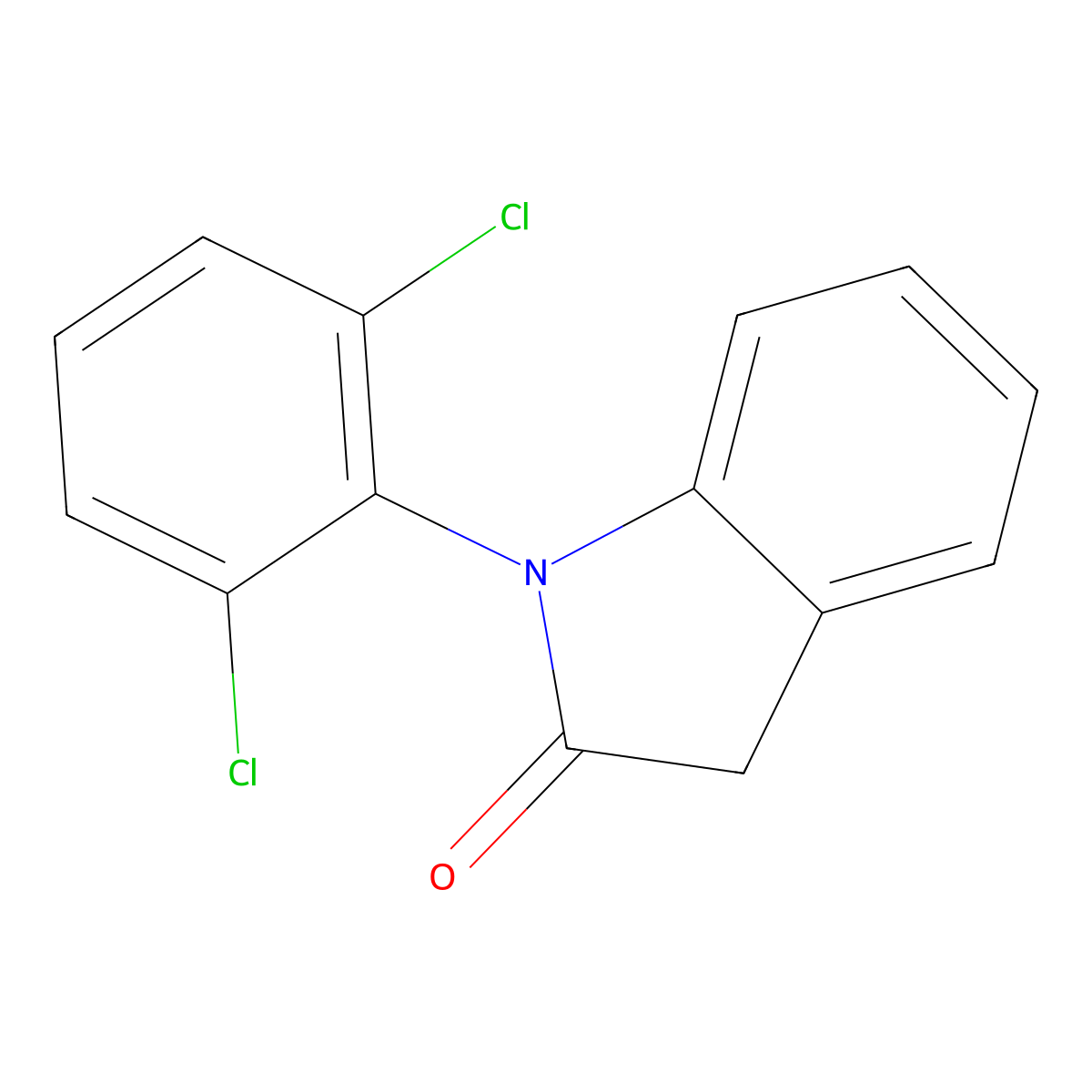 Diclofenac lactam molecular structure, CAS 15362-40-0
