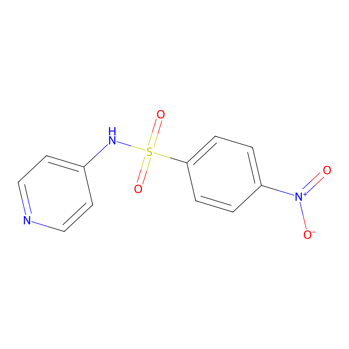 4-nitro-N-pyridin-4-ylbenzenesulfonamide molecular structure, CAS 15362-60-4