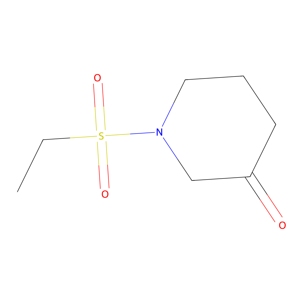 1-Ethylsulfonylpiperidin-3-one molecular structure, CAS 1536213-21-4