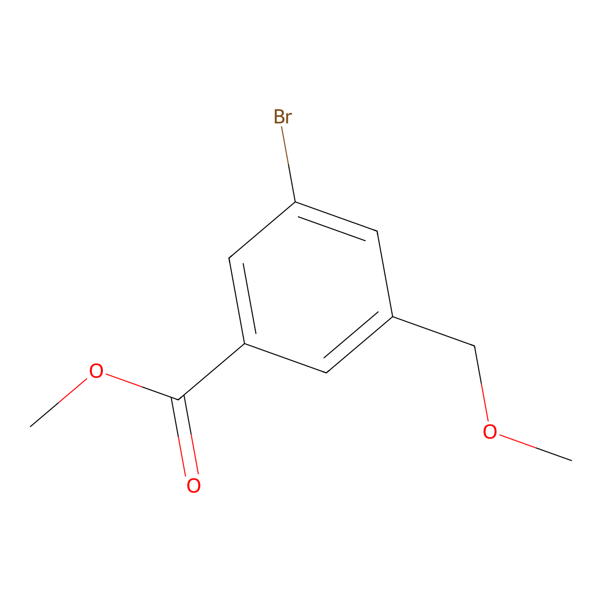 Methyl 3-bromo-5-(methoxymethyl)benzoate molecular structure, CAS 1536222-27-1