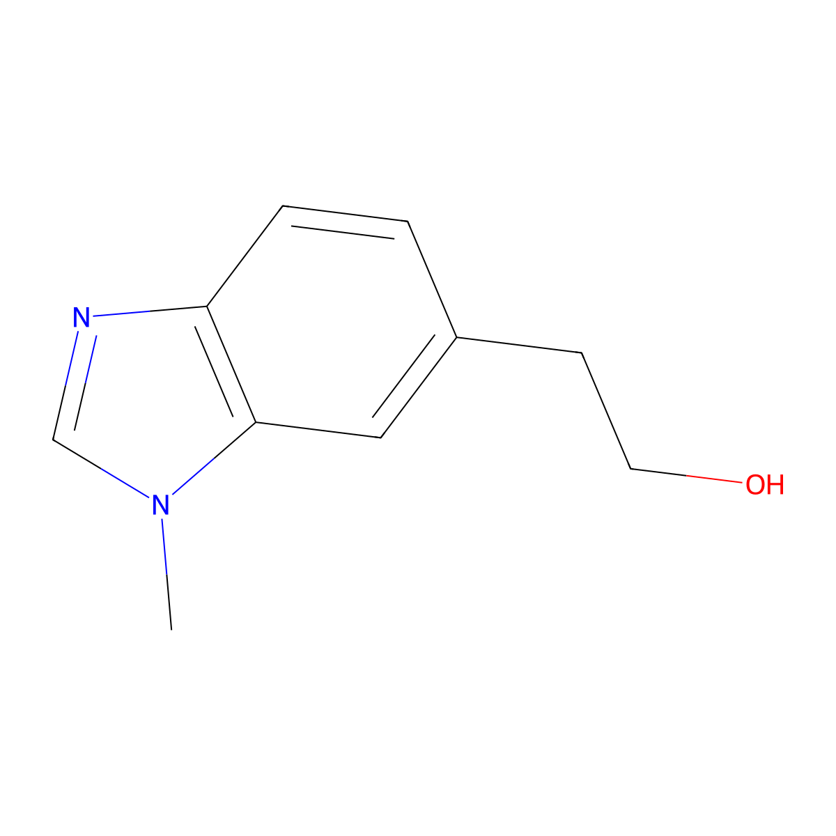 2-(1-Methyl-1H-benzo[D]imidazol-6-YL)ethan-1-OL molecular structure, CAS 1536223-02-5