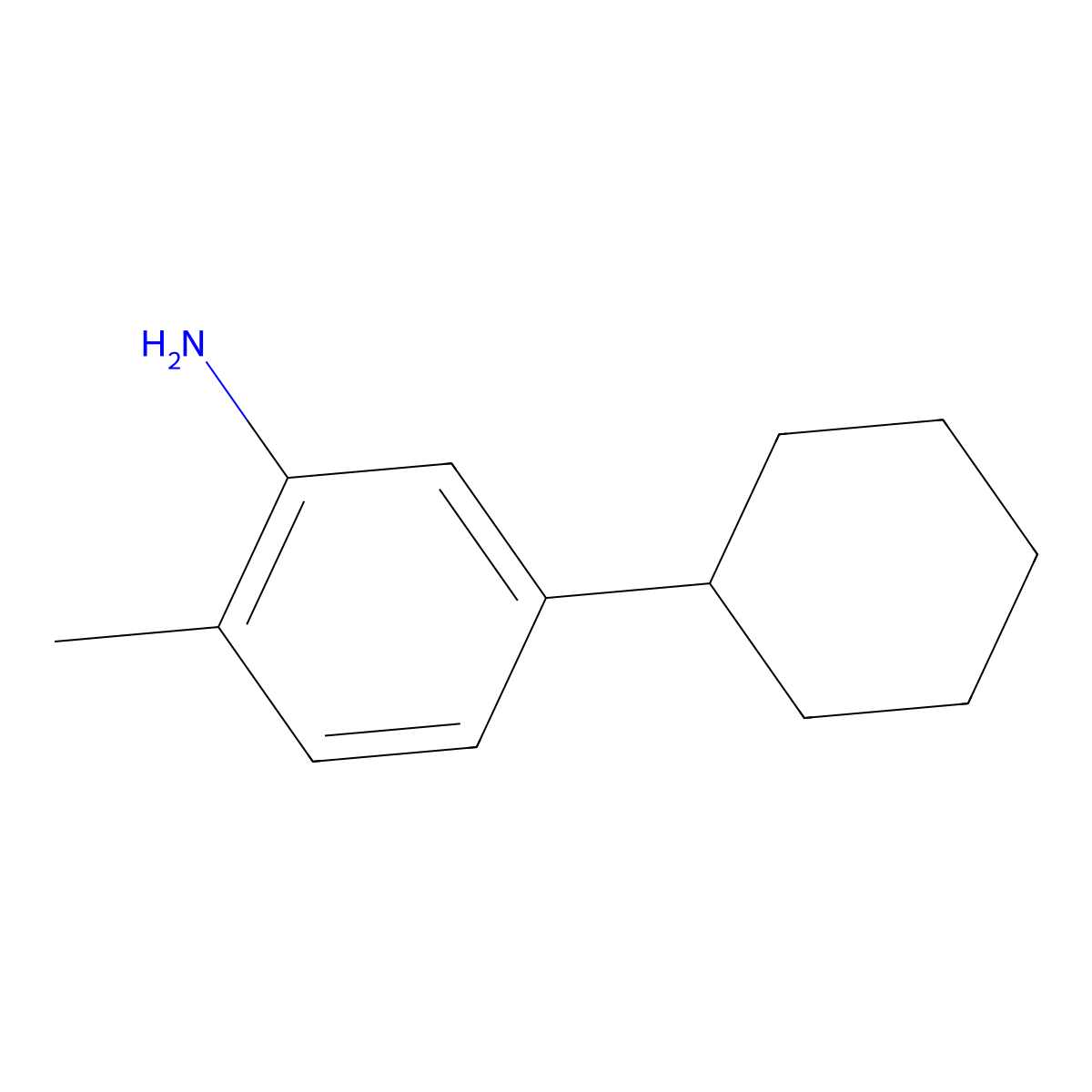 5-Cyclohexyl-2-methylaniline molecular structure, CAS 1536225-66-7
