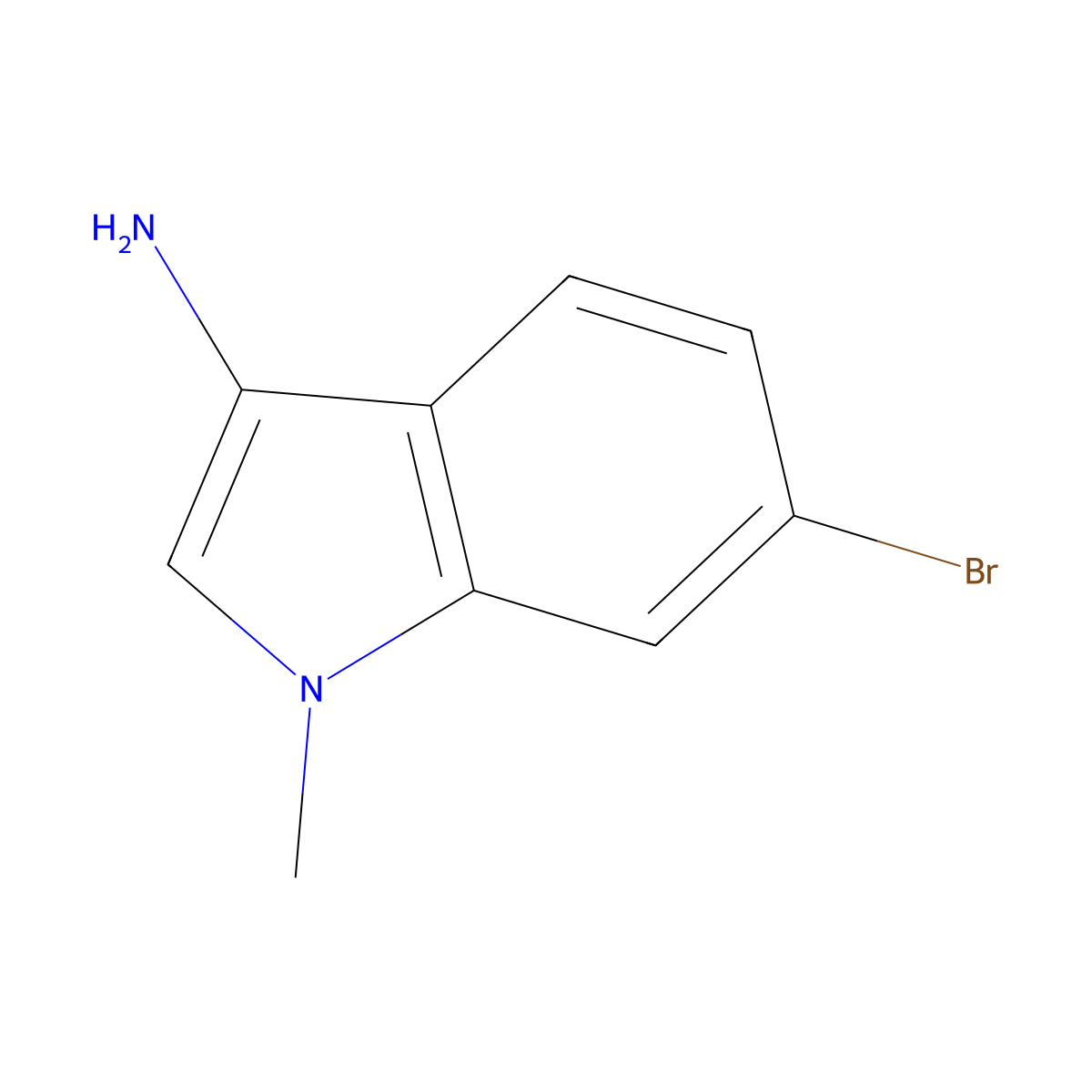 6-Bromo-1-methyl-1H-indol-3-amine molecular structure, CAS 1536228-42-8