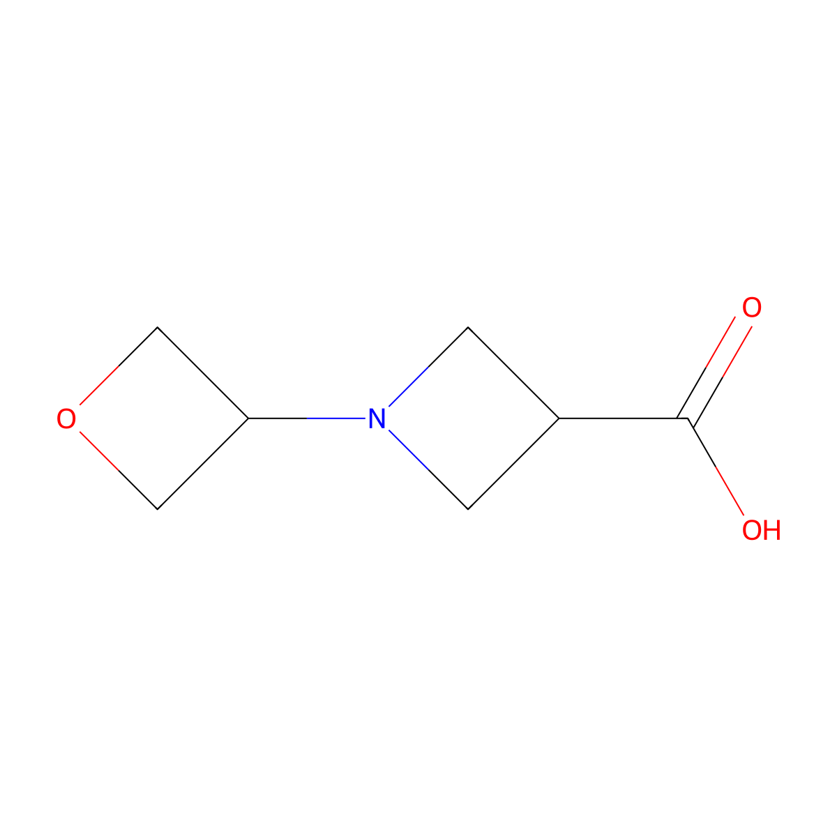 1-(Oxetan-3-yl)azetidine-3-carboxylic acid molecular structure, CAS 1536232-08-2