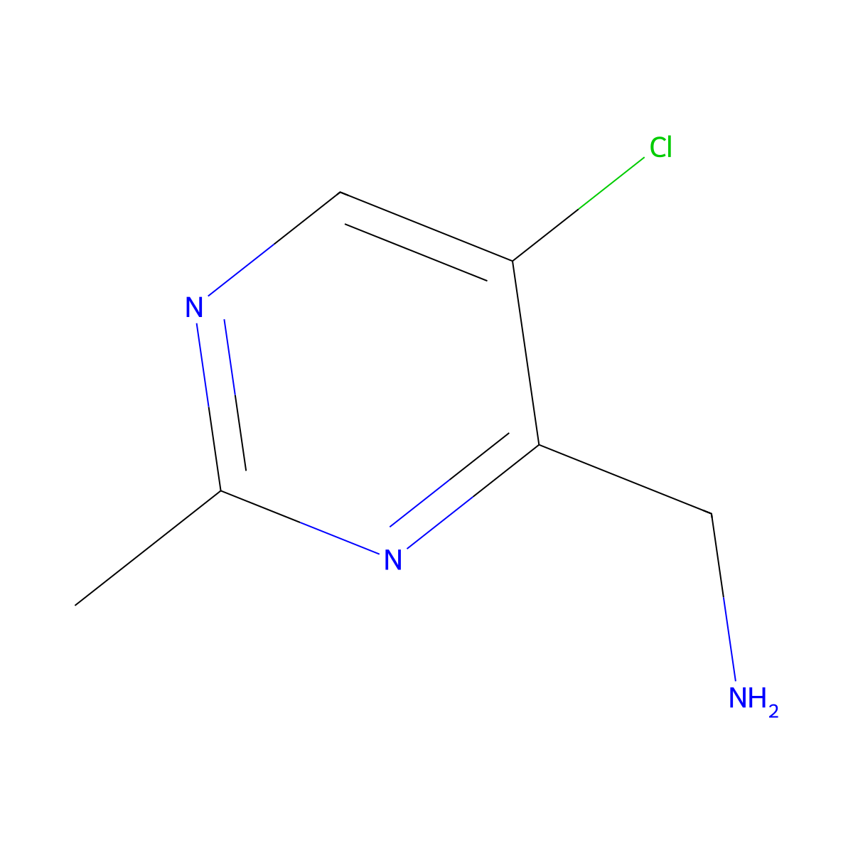 (5-Chloro-2-methylpyrimidin-4-yl)methanamine molecular structure, CAS 1536233-37-0
