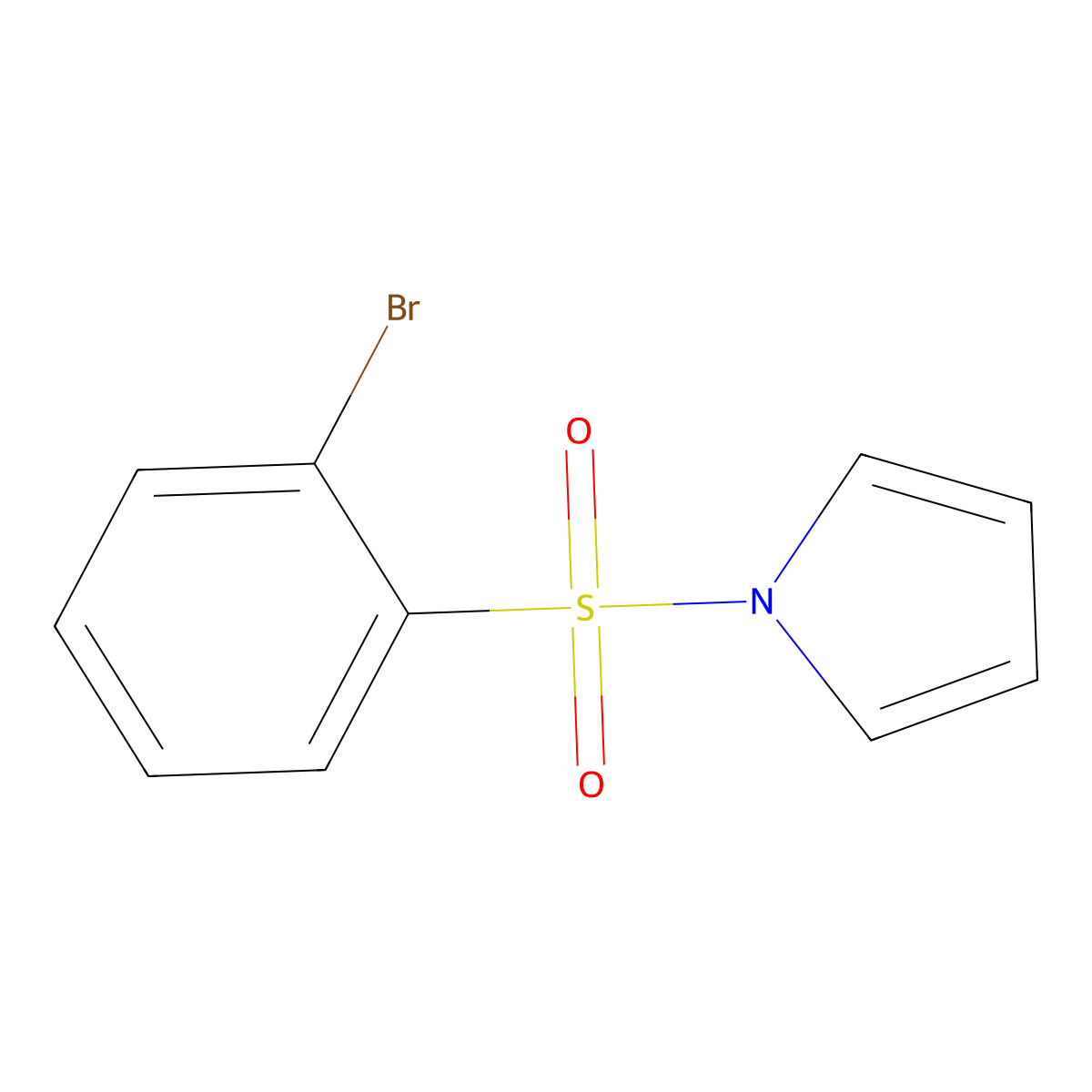 1H-Pyrrole, 1-[(2-bromophenyl)sulfonyl]- molecular structure, CAS 153624-58-9