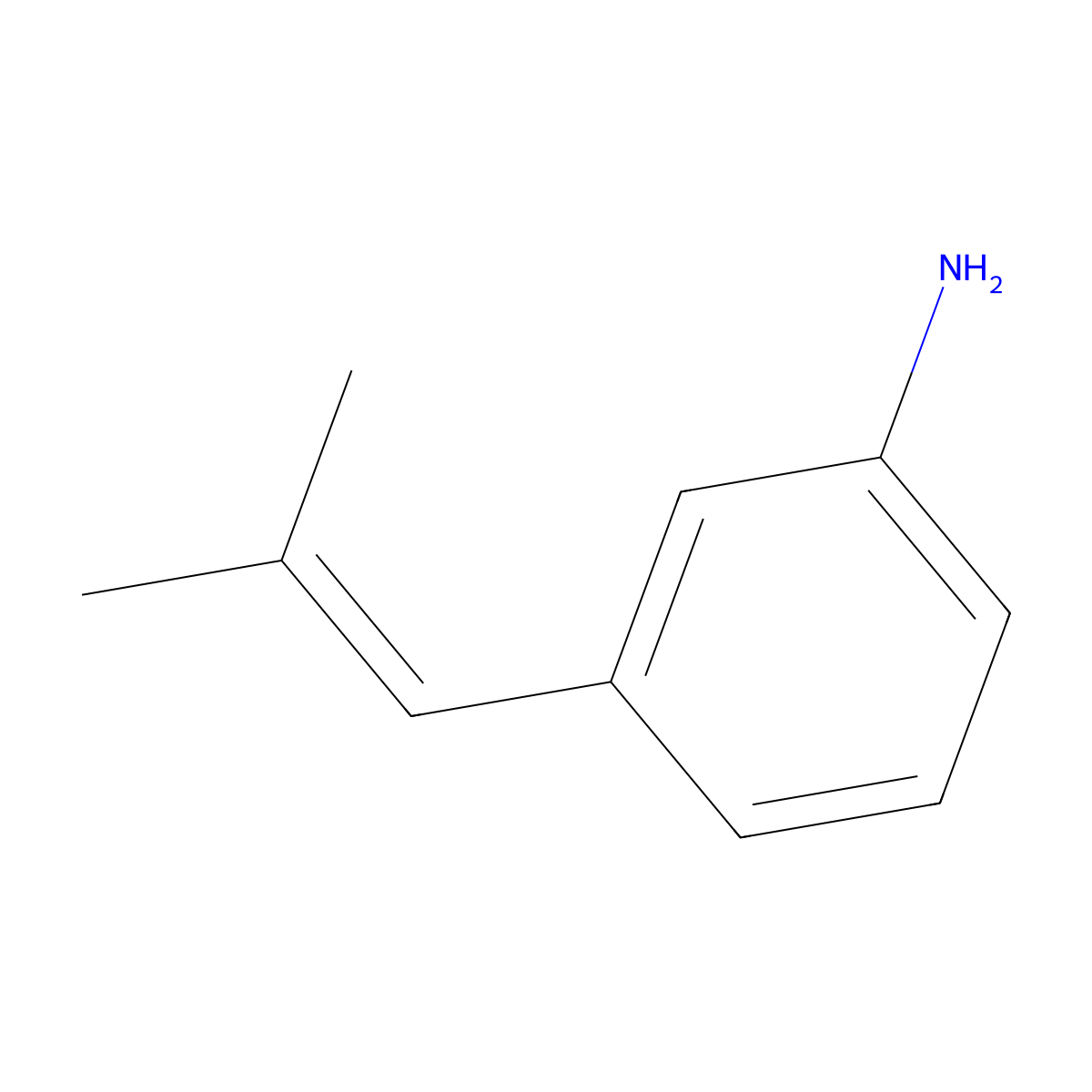 Benzenamine, 3-(2-methyl-1-propen-1-yl)- molecular structure, CAS 153624-73-8
