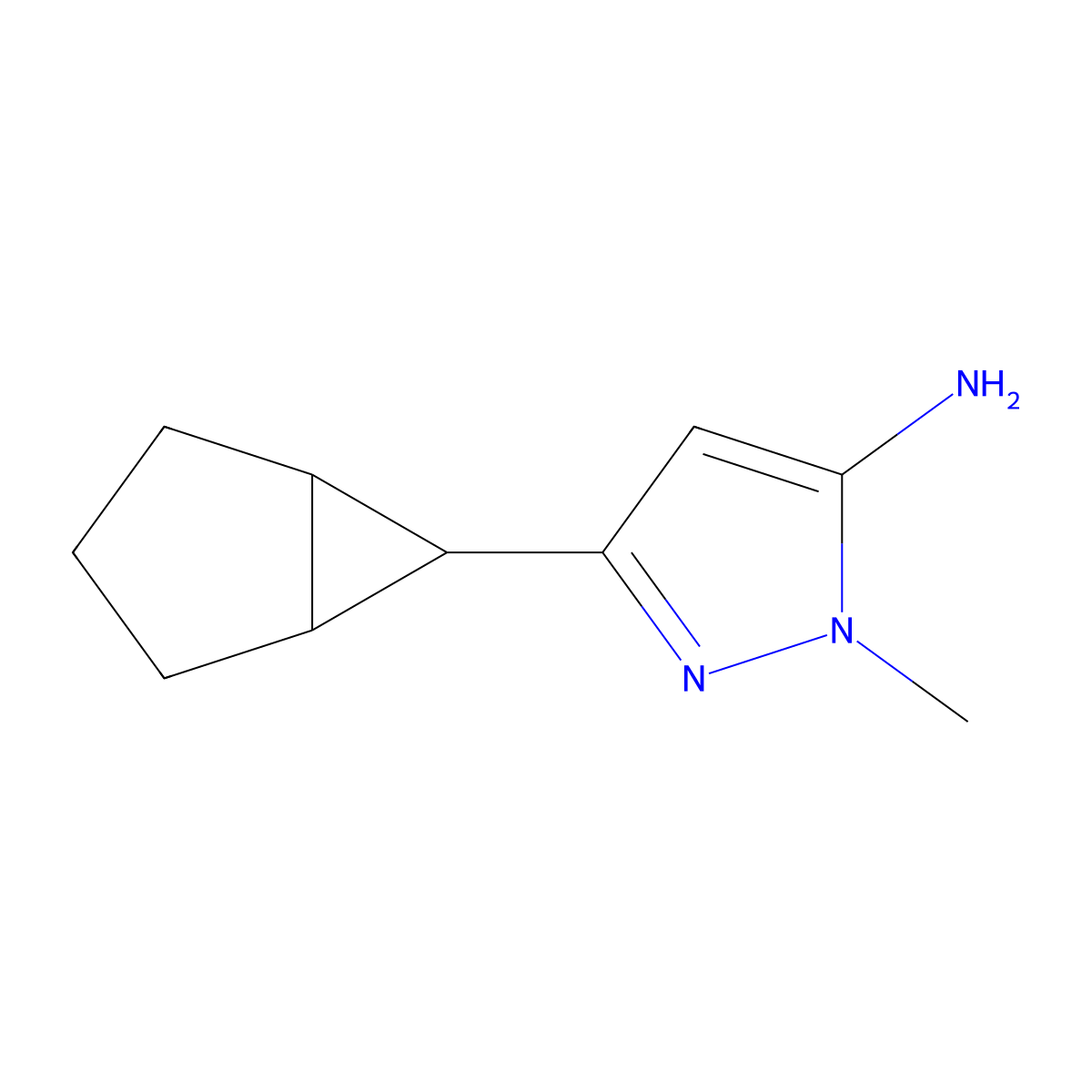 3-(Bicyclo[3.1.0]hexan-6-YL)-1-methyl-1H-pyrazol-5-amine molecular structure, CAS 1536249-52-1