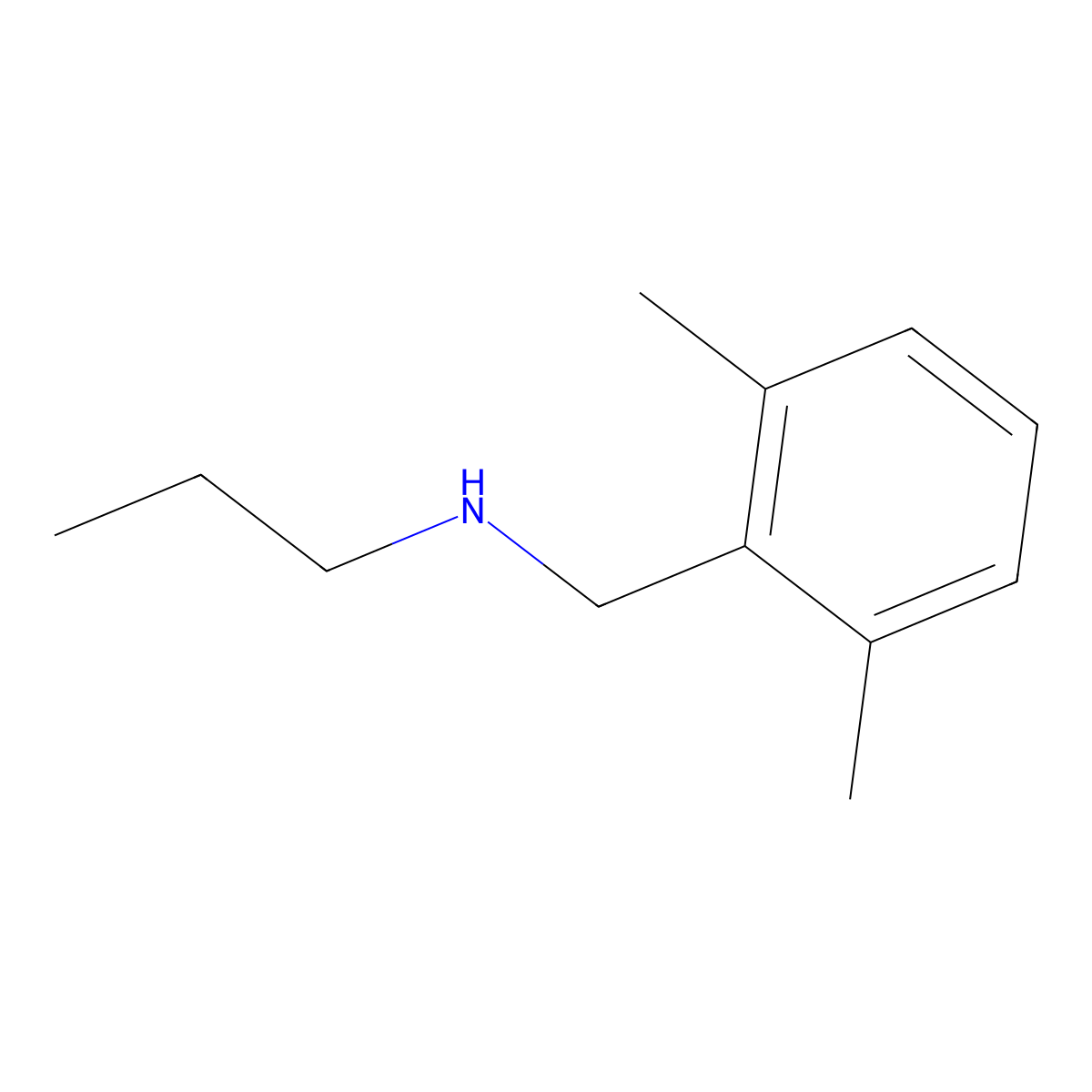 [(2,6-Dimethylphenyl)methyl](propyl)amine molecular structure, CAS 1536252-55-7