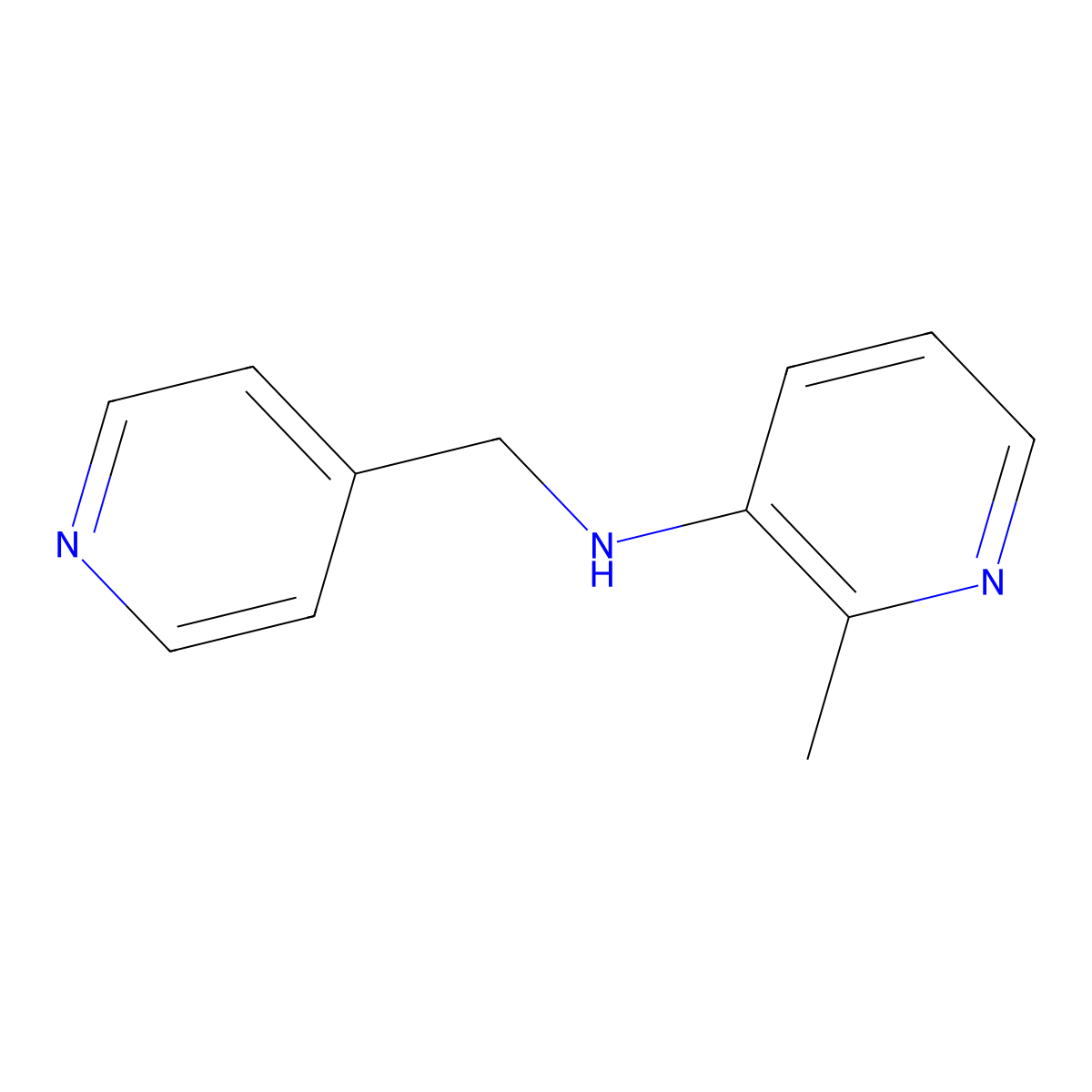 2-Methyl-N-(pyridin-4-ylmethyl)pyridin-3-amine molecular structure, CAS 1536254-75-7