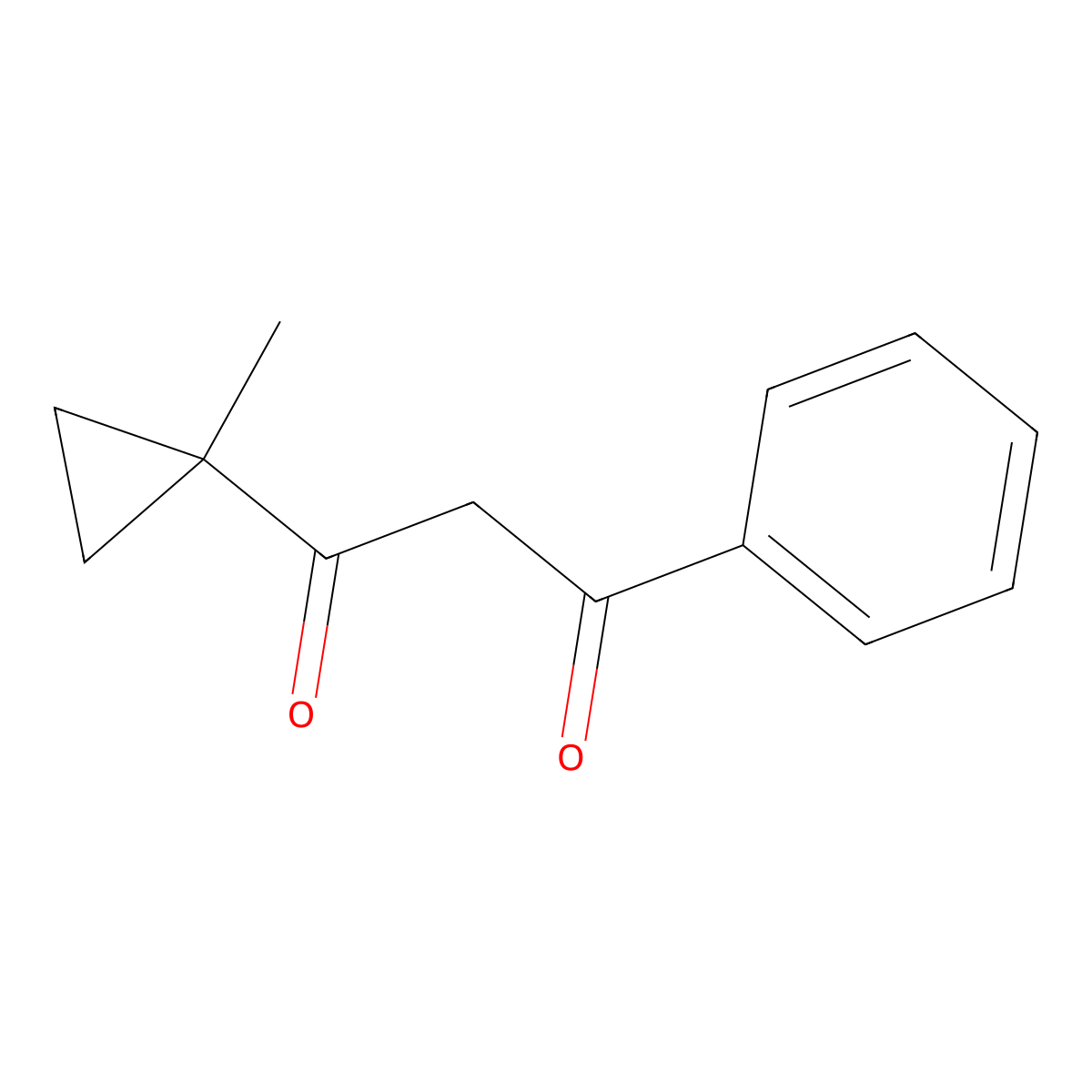 1-(1-Methylcyclopropyl)-3-phenylpropane-1,3-dione molecular structure, CAS 1536258-76-0