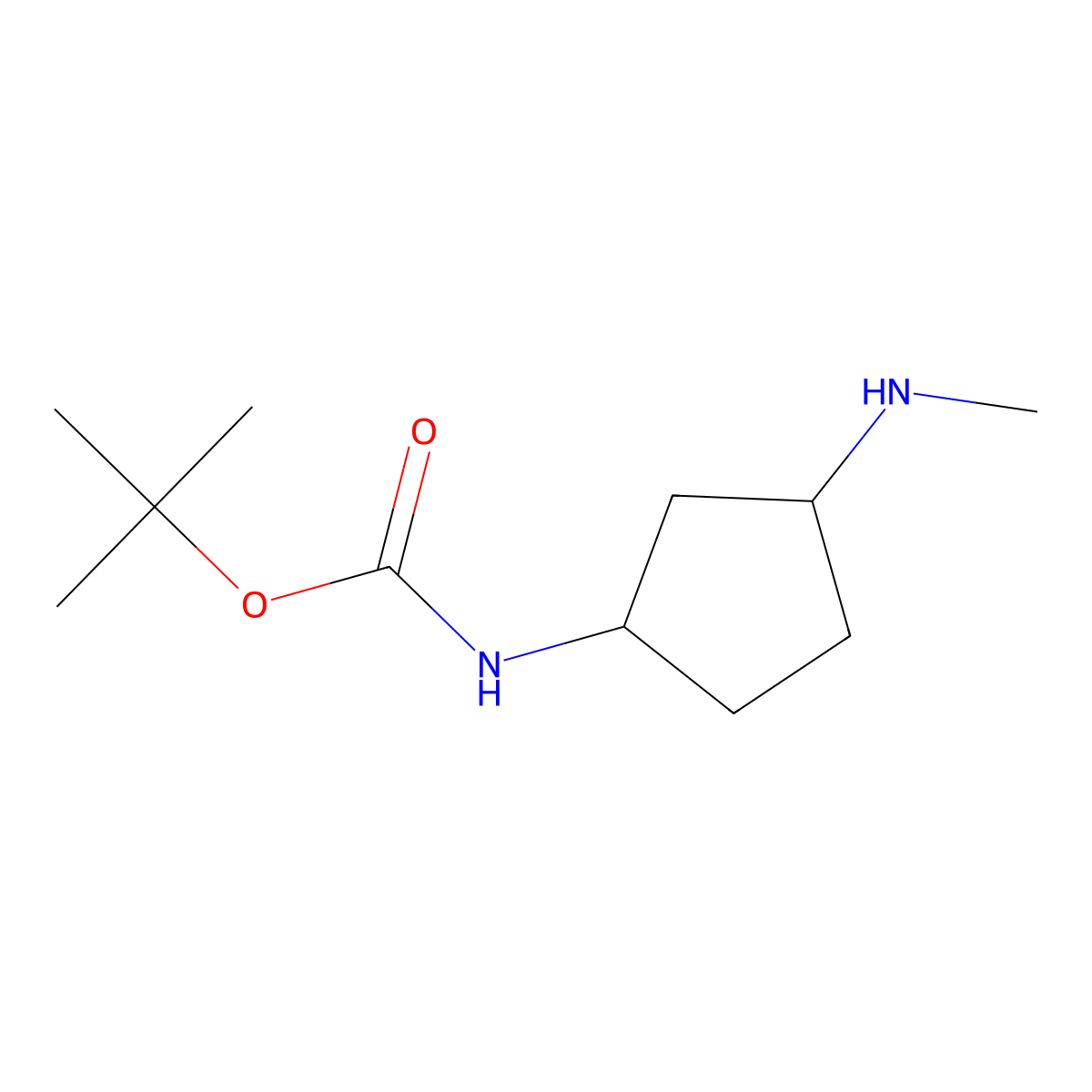 tert-Butyl (3-(methylamino)cyclopentyl)carbamate molecular structure, CAS 1536263-66-7