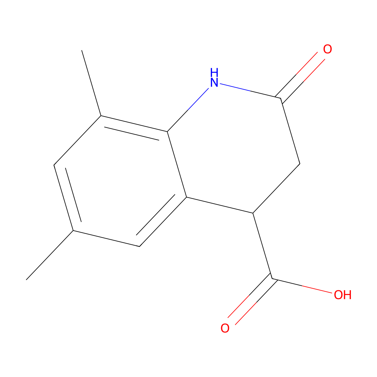 6,8-Dimethyl-2-oxo-1,2,3,4-tetrahydroquinoline-4-carboxylic acid molecular structure, CAS 1536268-18-4